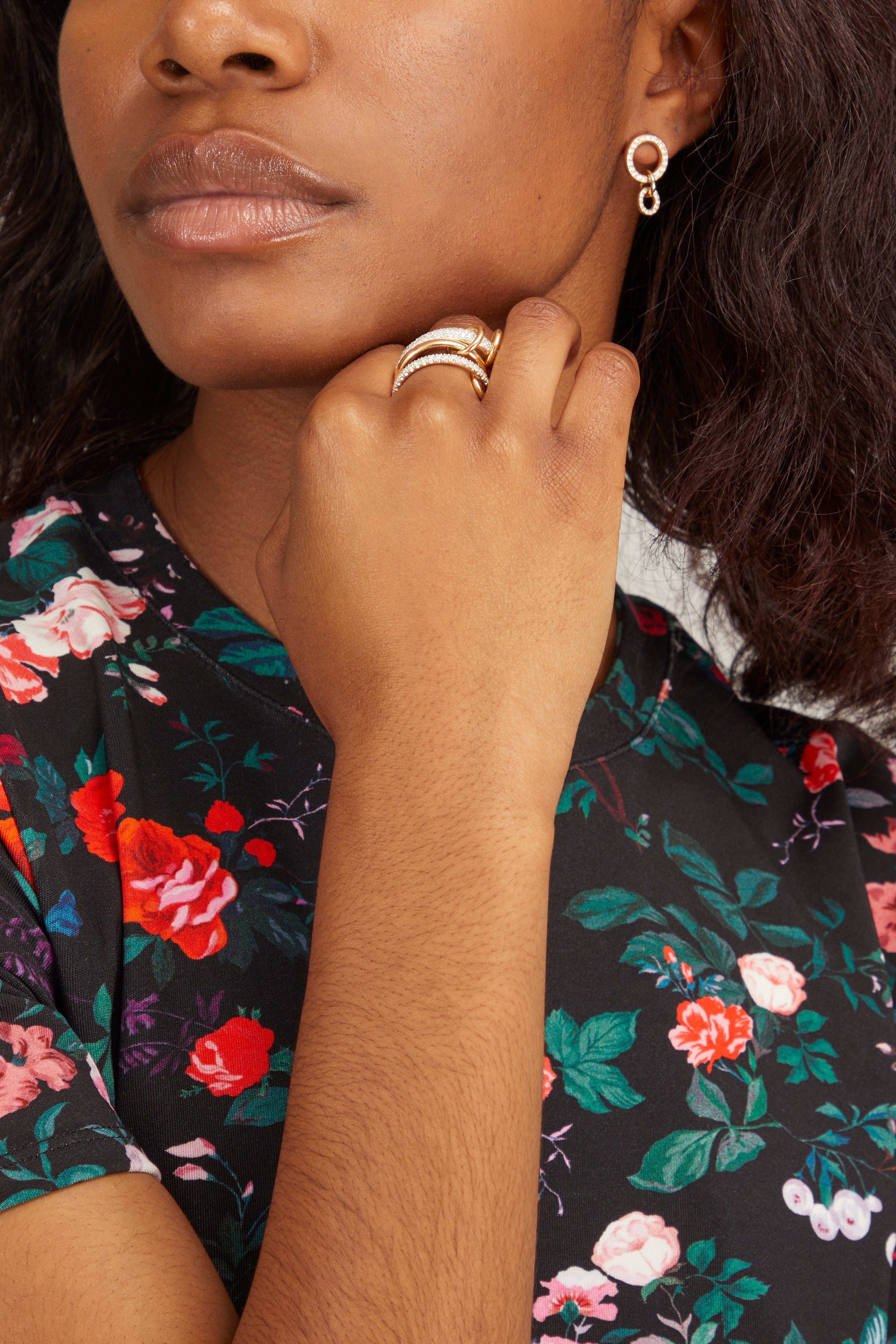 Canis Pave Earrings in 18k Yellow Gold - 2