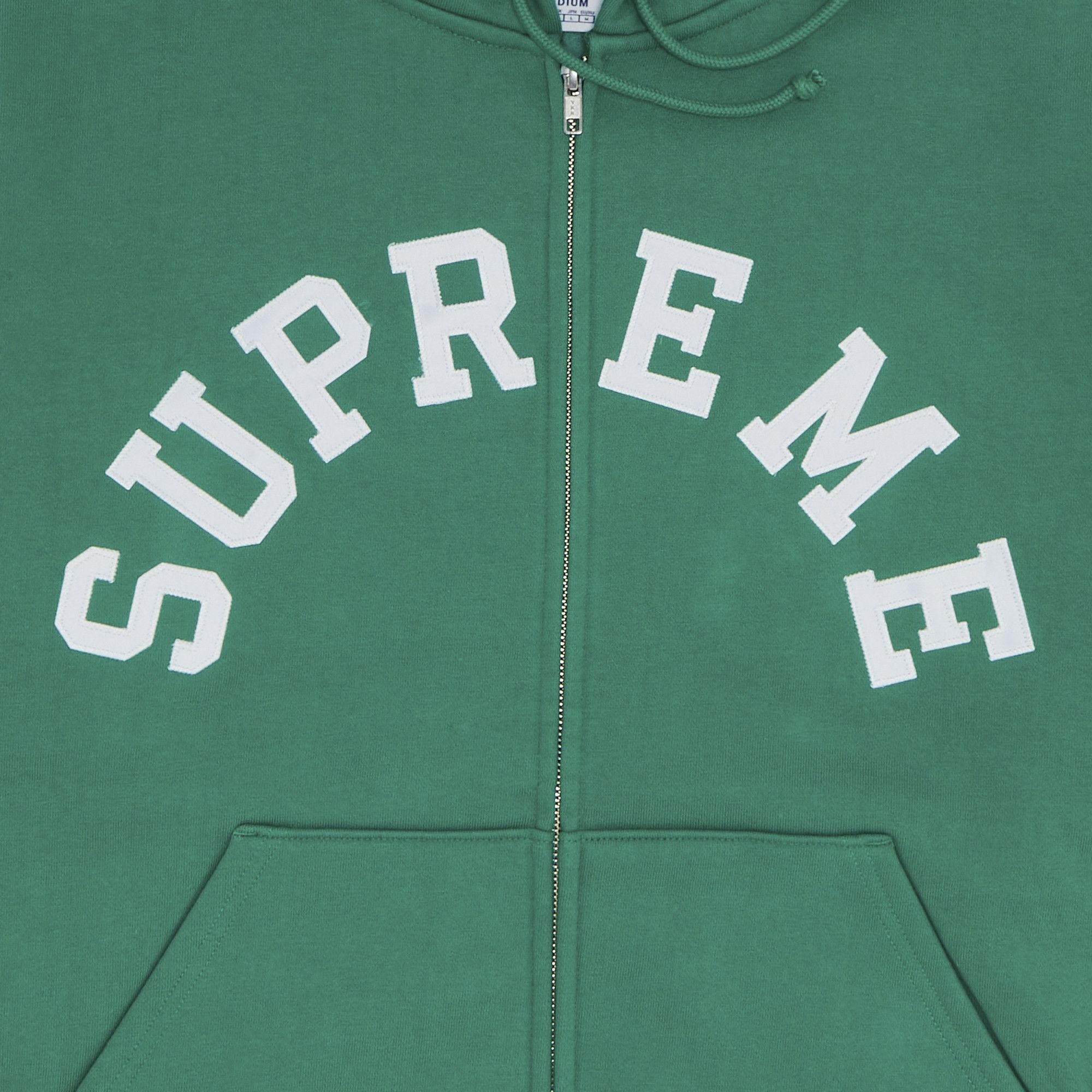Supreme x Champion Zip Up Hooded Sweatshirt 'Green' - 2