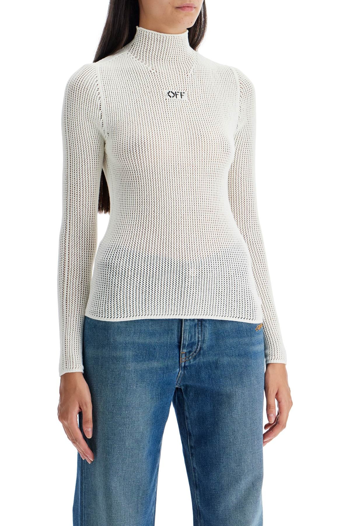 "OFF NET HIGH NECK TOP" - 3