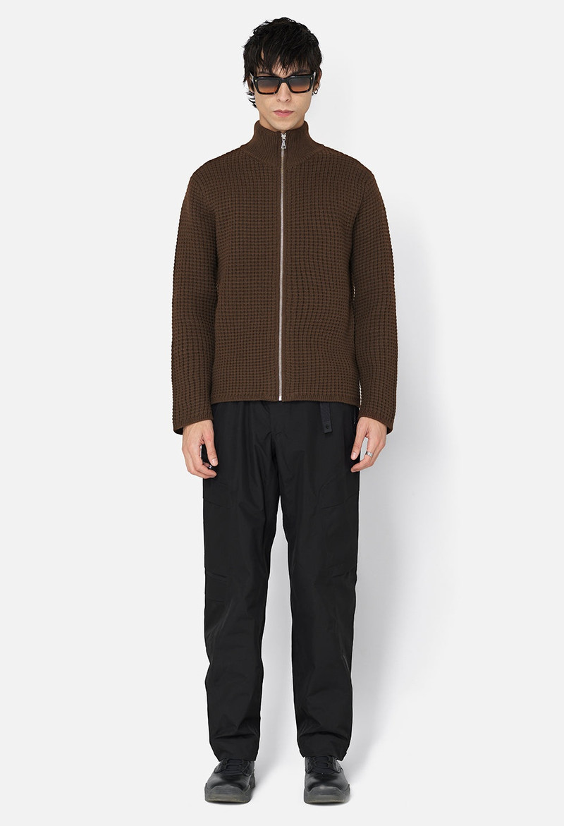 WOOL WAFFLE KNIT FULL-ZIP 2