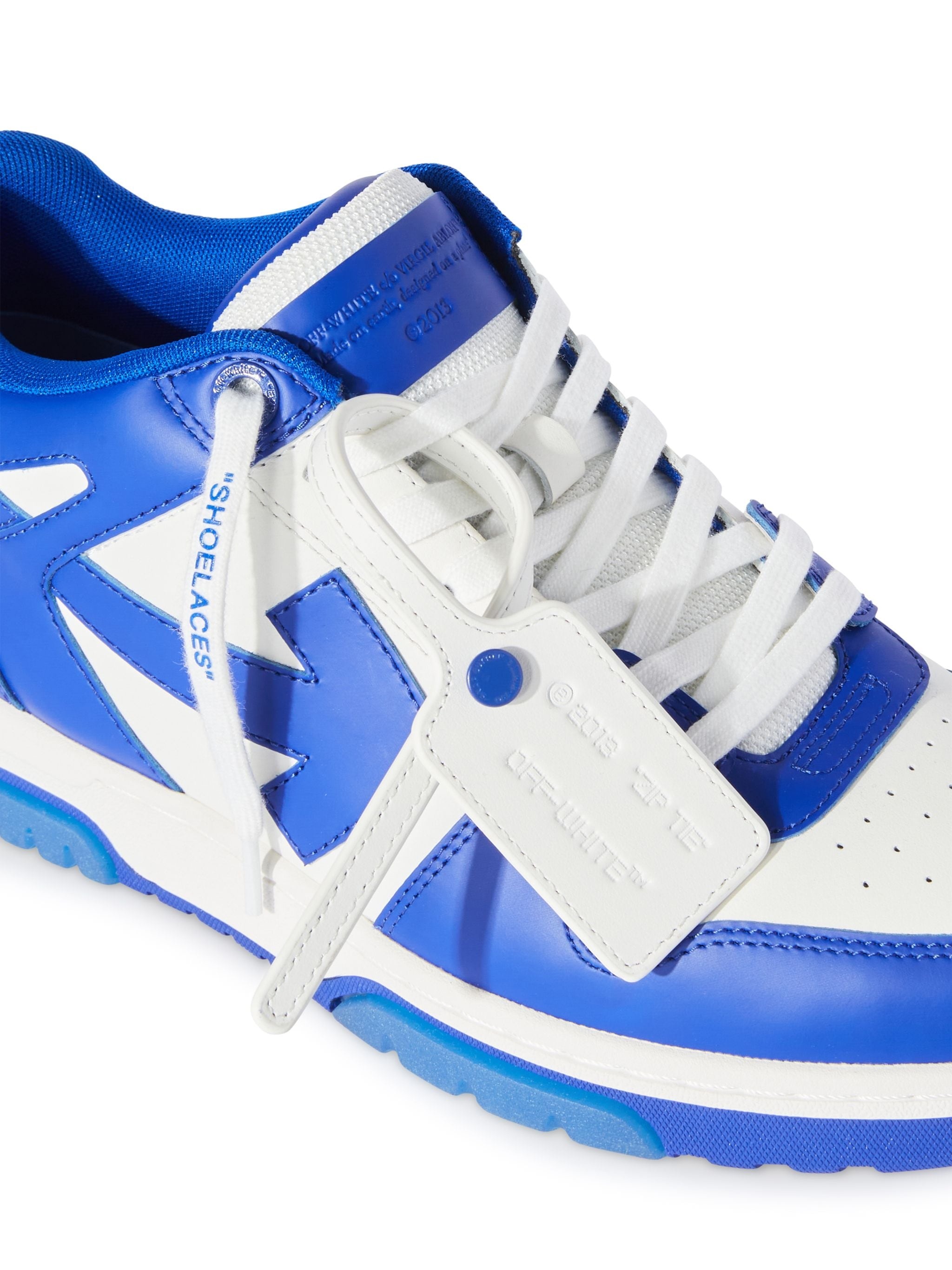Out Of Office Calf Leather White Blue F - 5