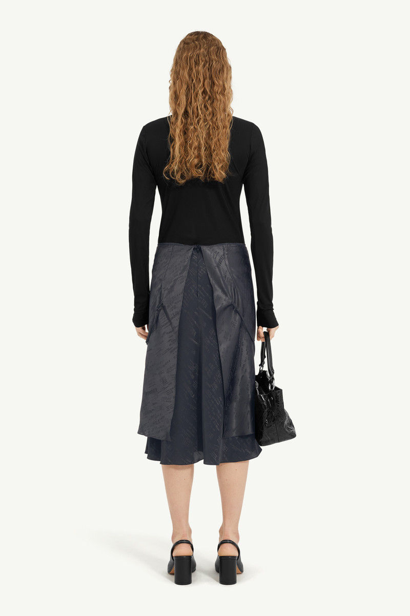 Folded jacquard slip dress 7
