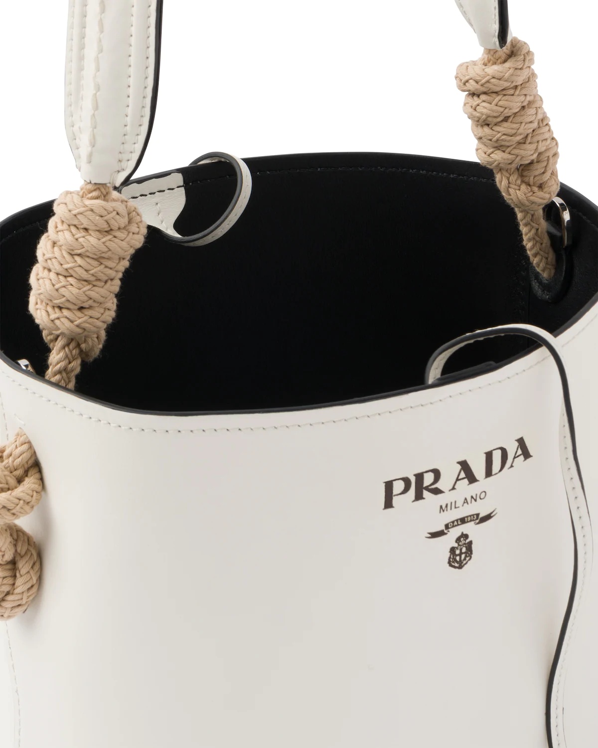 Leather Prada Tambour Bucket Bag - 5