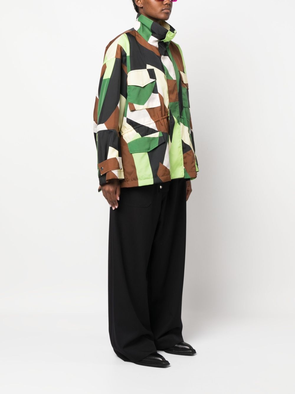 Messy Masses geometric-pattern jacket - 3