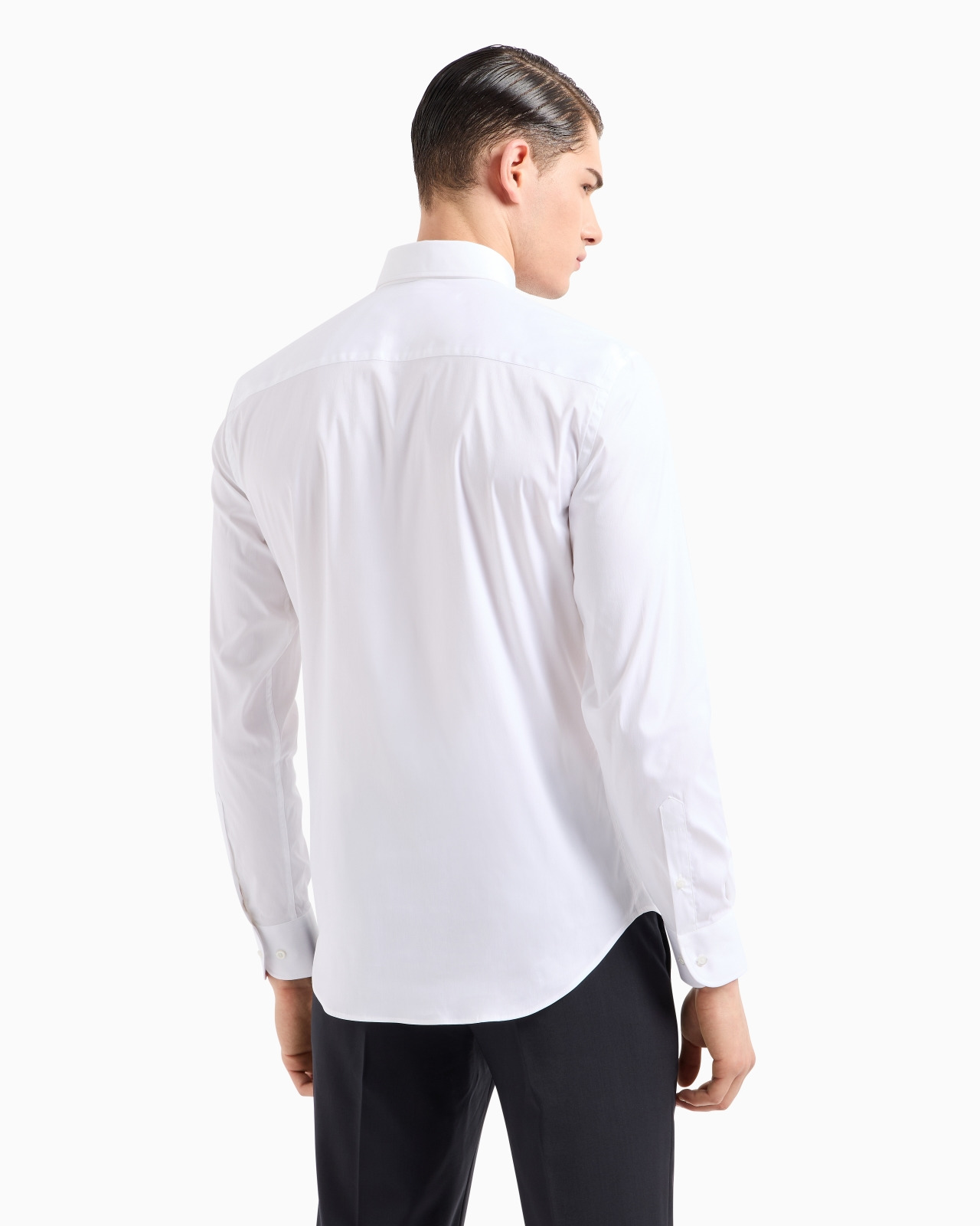 Stretch cotton poplin shirt - 3