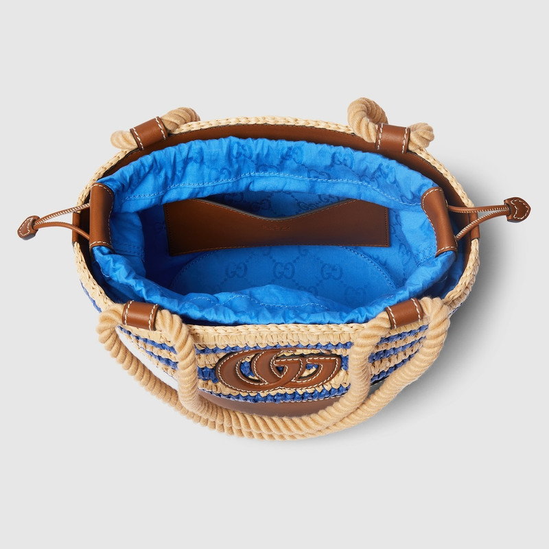 Woven mini bucket bag 7