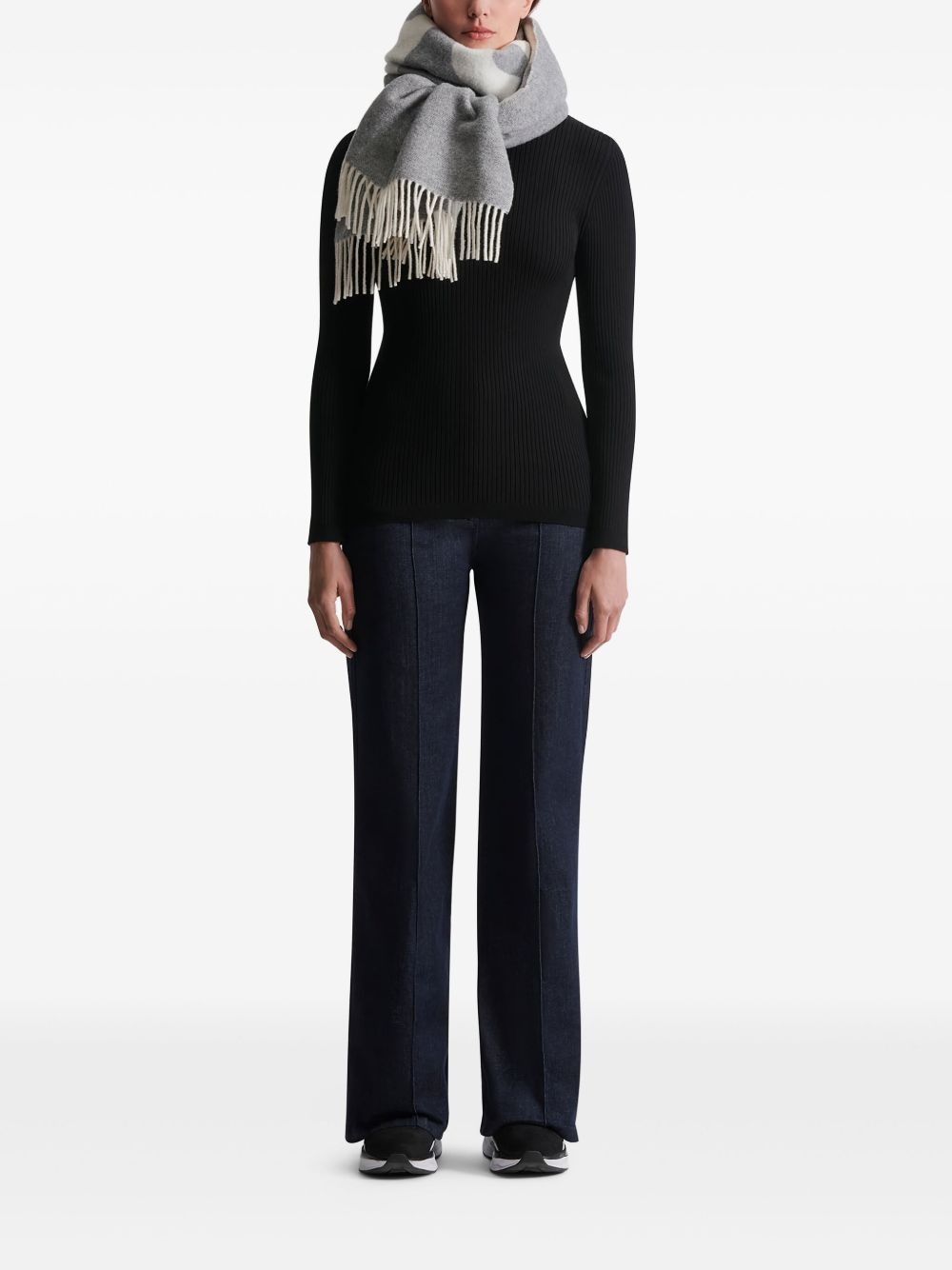 logo-jacquard scarf - 3