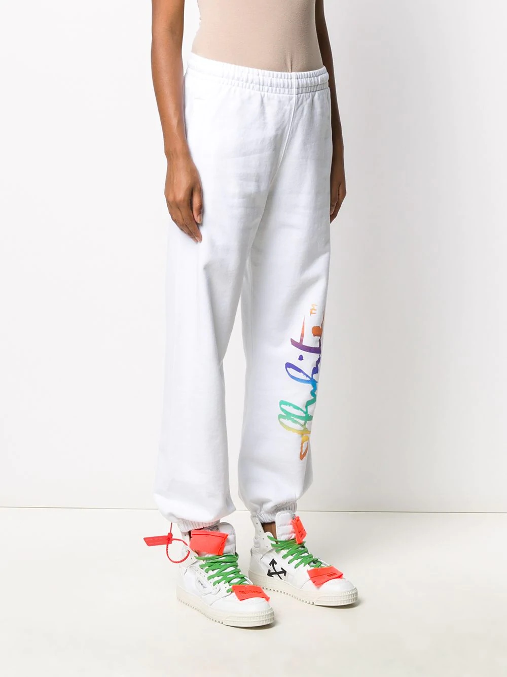 Rainbow logo track pants - 3