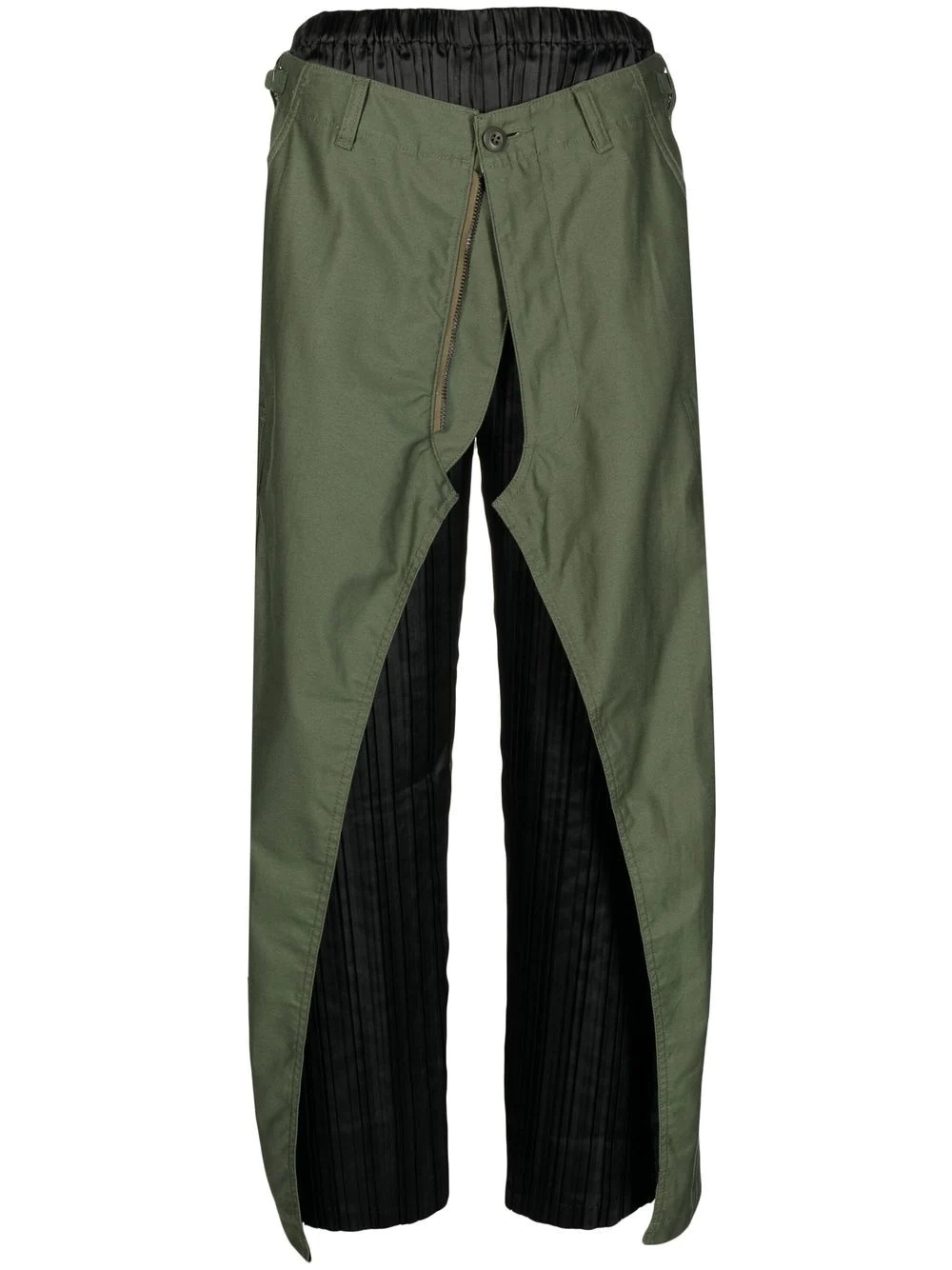 layered cargo trousers - 1