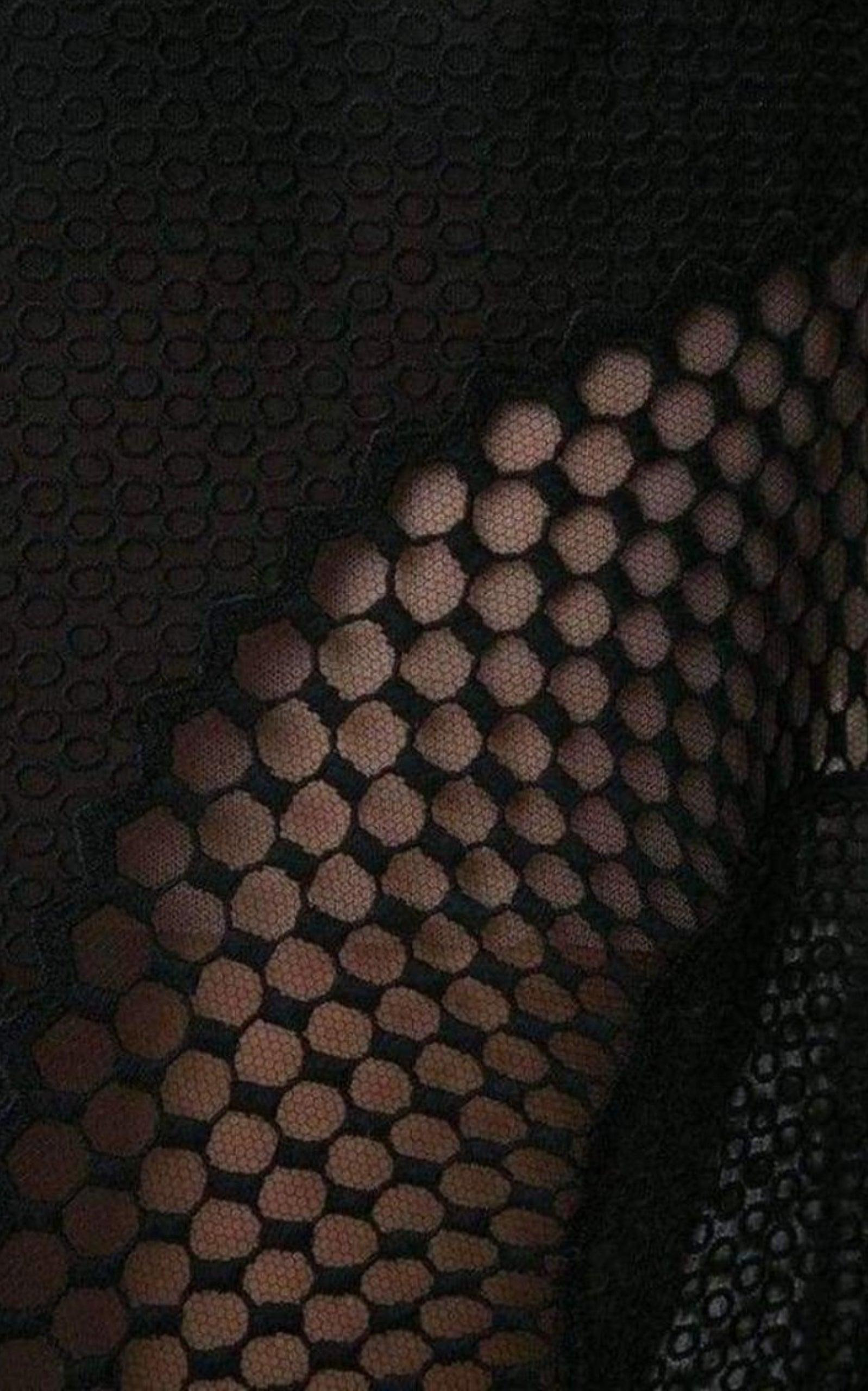 Perforated A-Line Black Skirt - 6