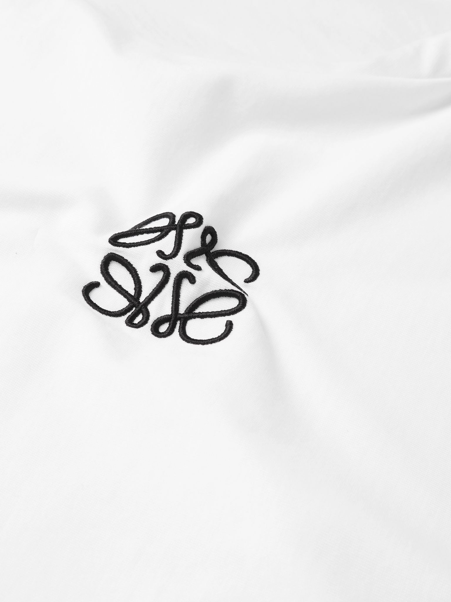 Slim-Fit Logo-Embroidered Cotton-Jersey T-Shirt White - 5