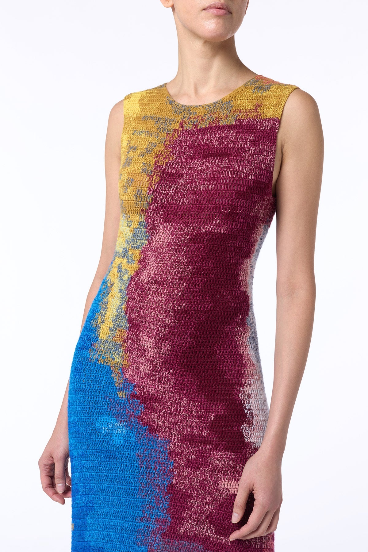 June Crochet Maxi Dress in Aurora Multi Cashmere - 3