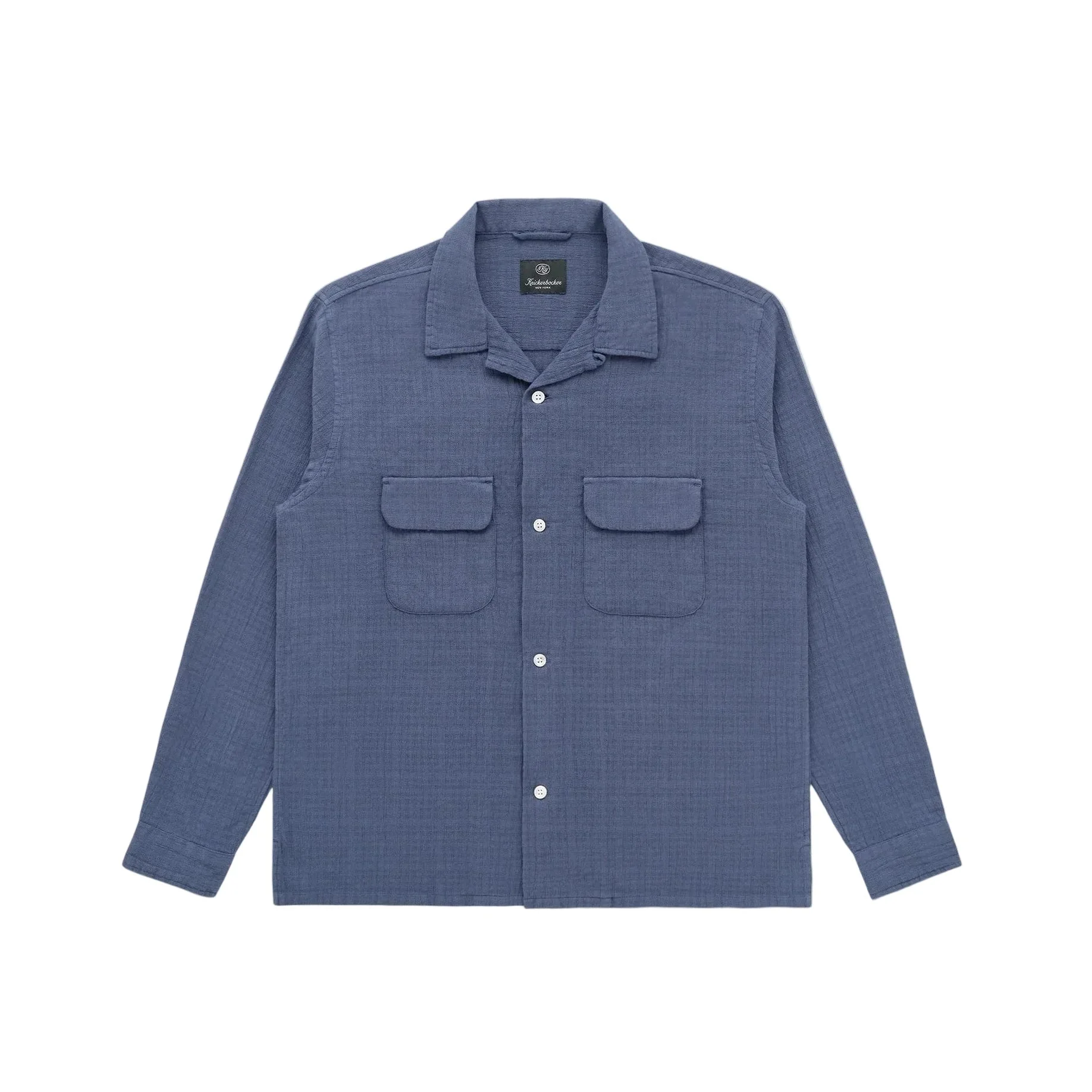 Penny Loom Cotton Shirt Bering Blue - 1