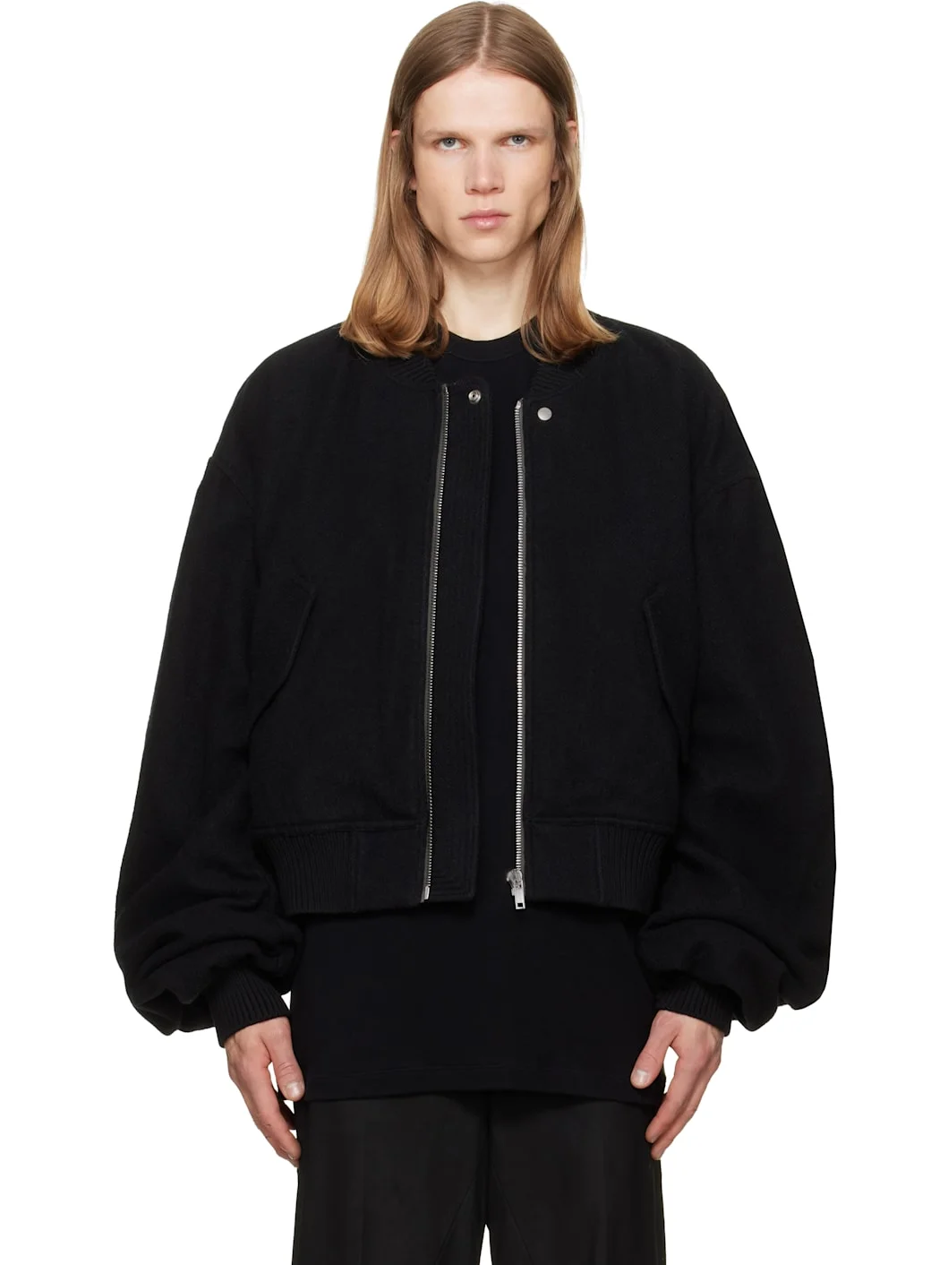 Black Tower Secchia Flight Bomber Jacket - 1