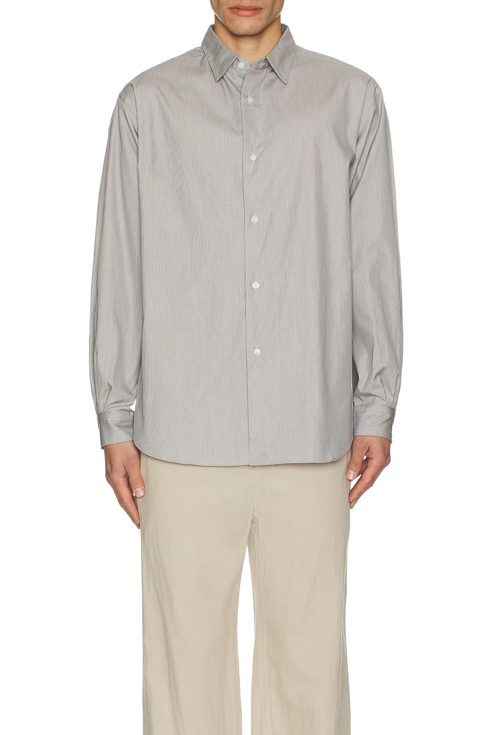 Regular Collar Stripe Shirt - 4