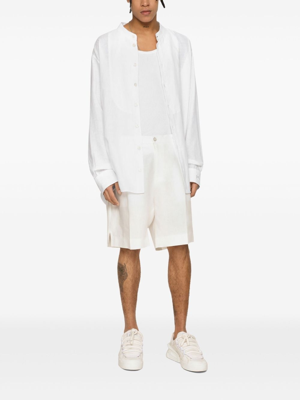 linen bermuda shorts - 2