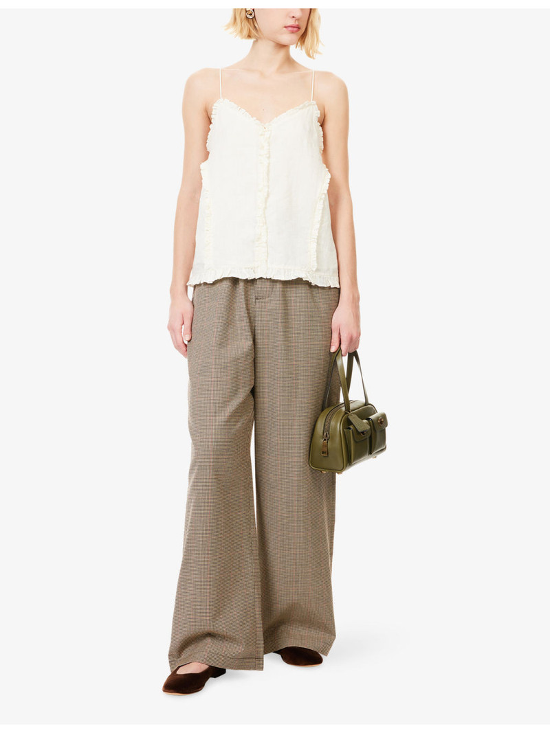 SKALL Madeleine Frilled Linen Top outlook