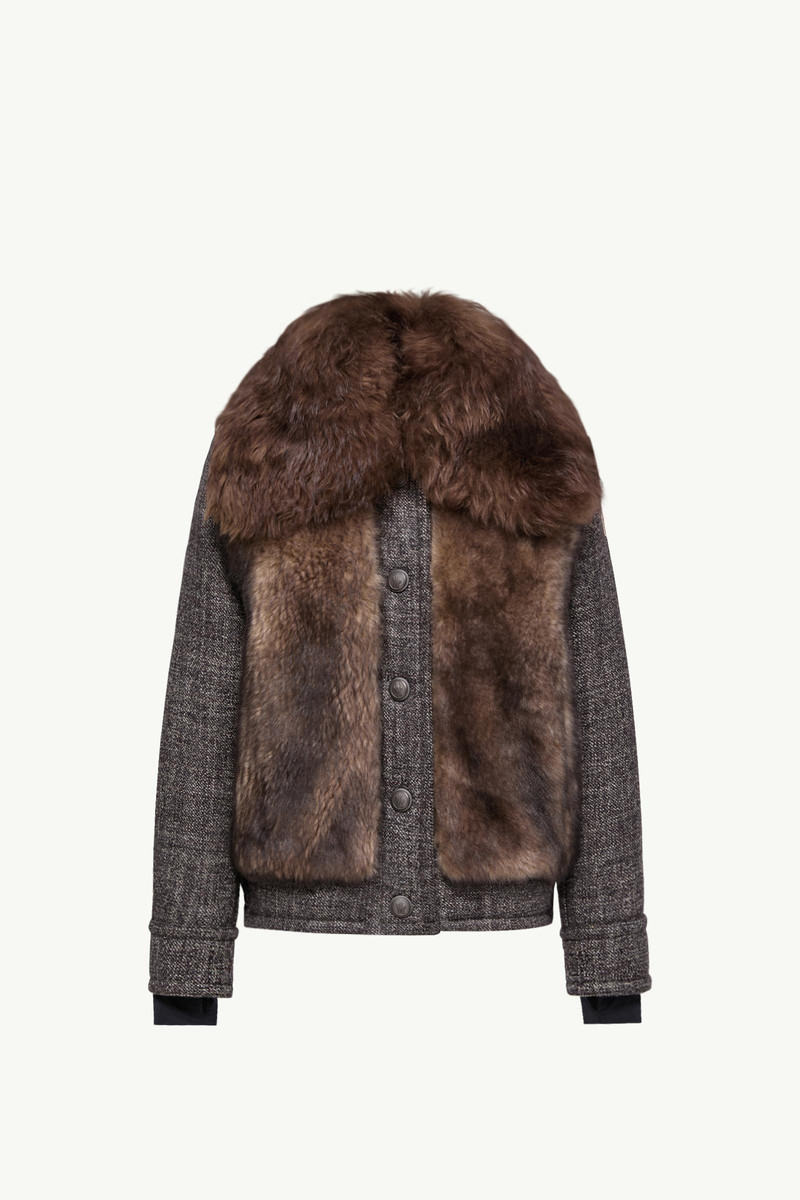 Faite Shearling & Wool Short Down Jacket 1