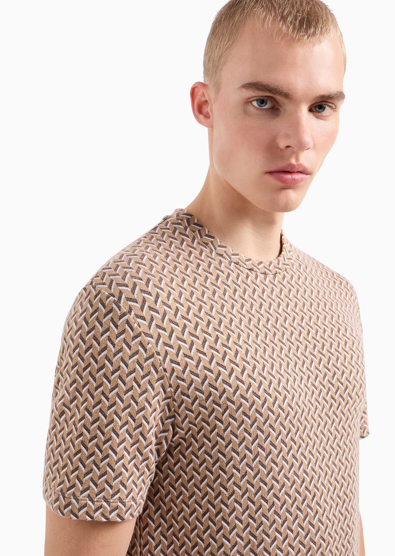 ASV stretch-viscose jacquard-jersey crew-neck jumper - 5