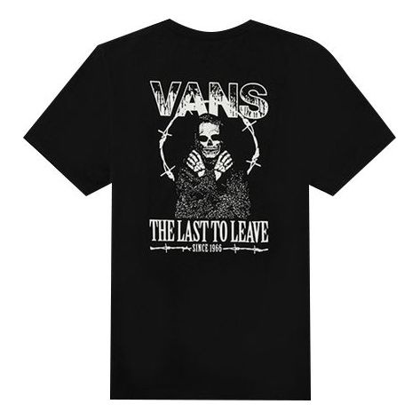 Vans Back Printing Short Sleeve Couple Style Black VN0A4P5ABLK - 2