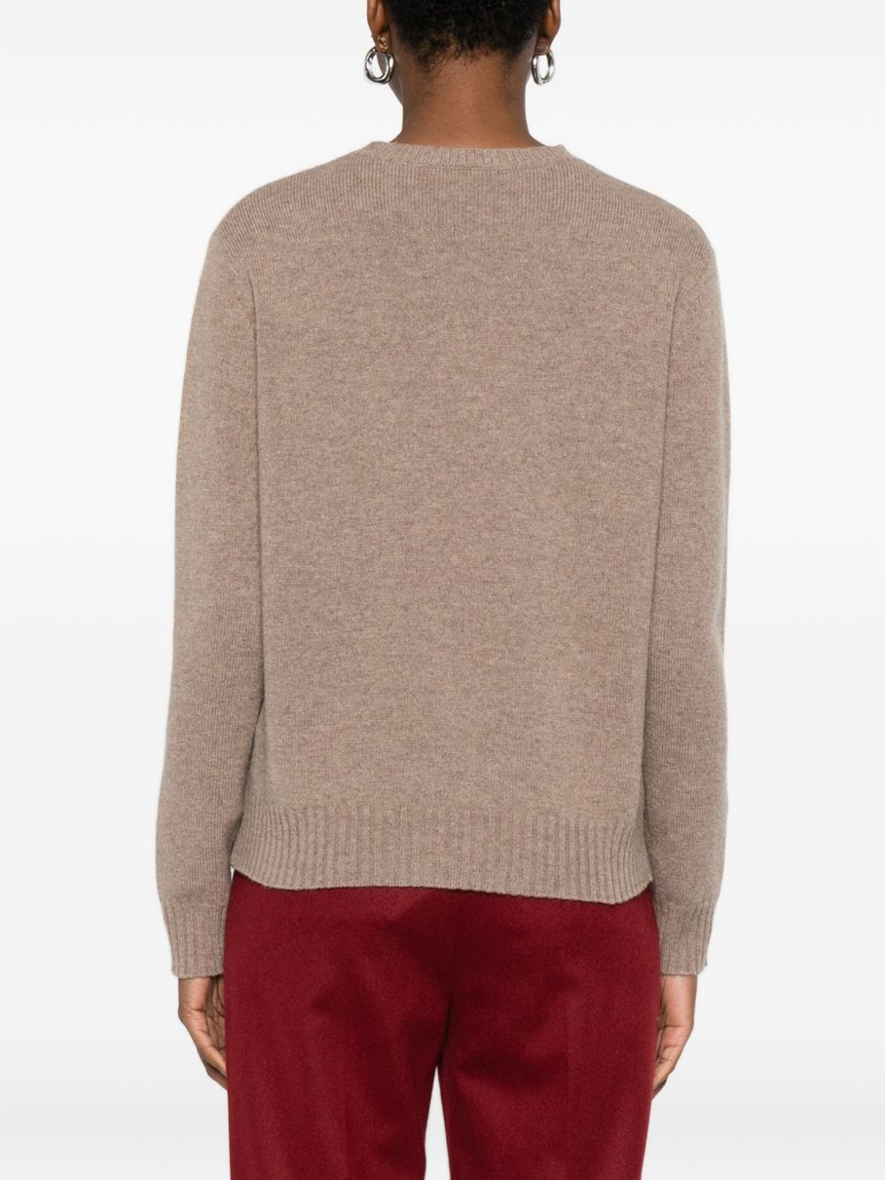 round-neck cashmere sweater - 4