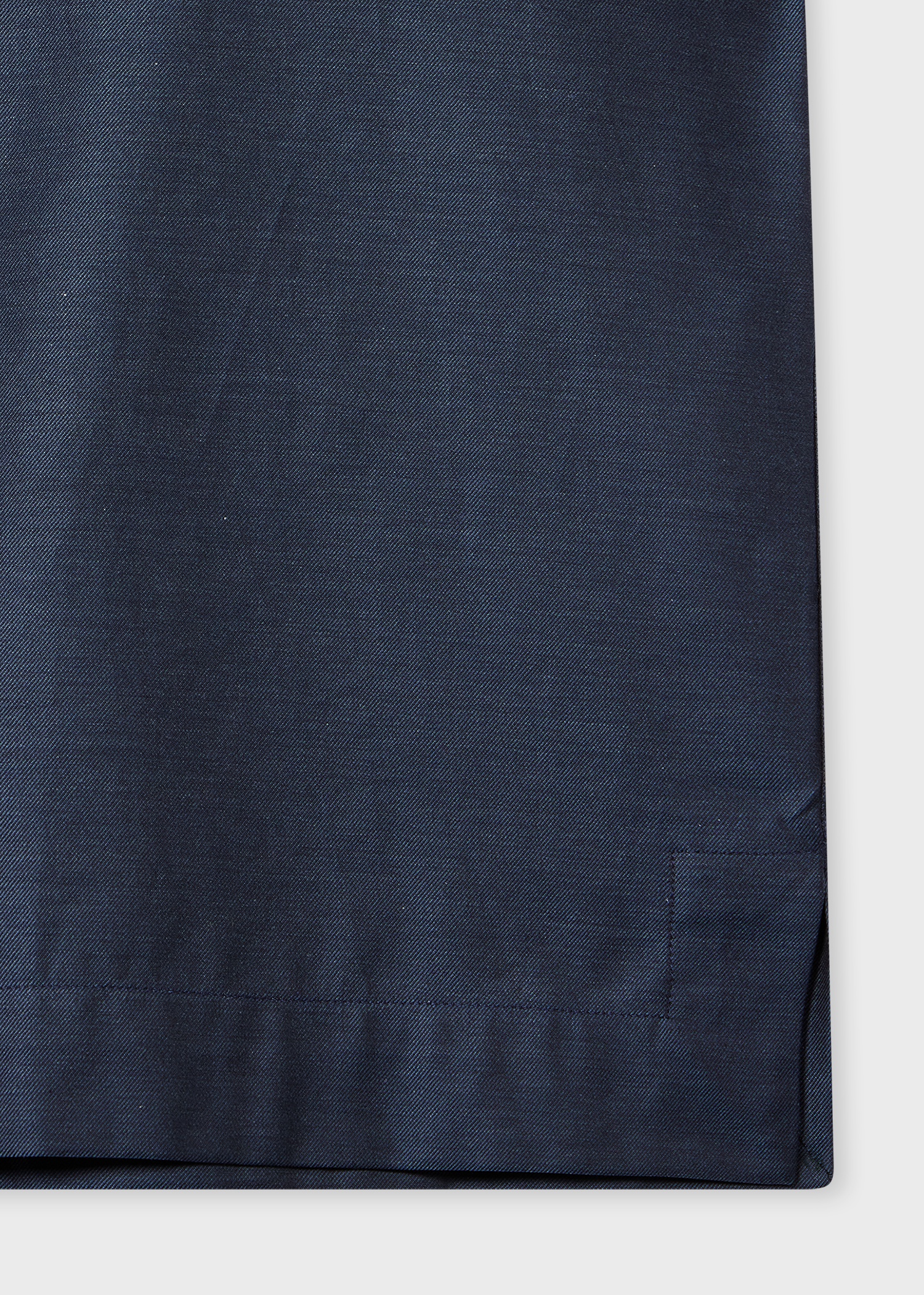 Navy Brushed Cotton-Twill Short-Sleeve Shirt - 4