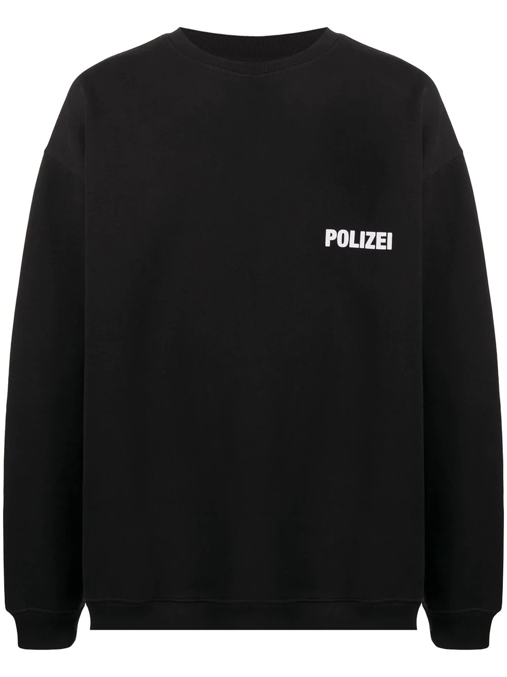 Polizei print oversized sweatshirt - 1