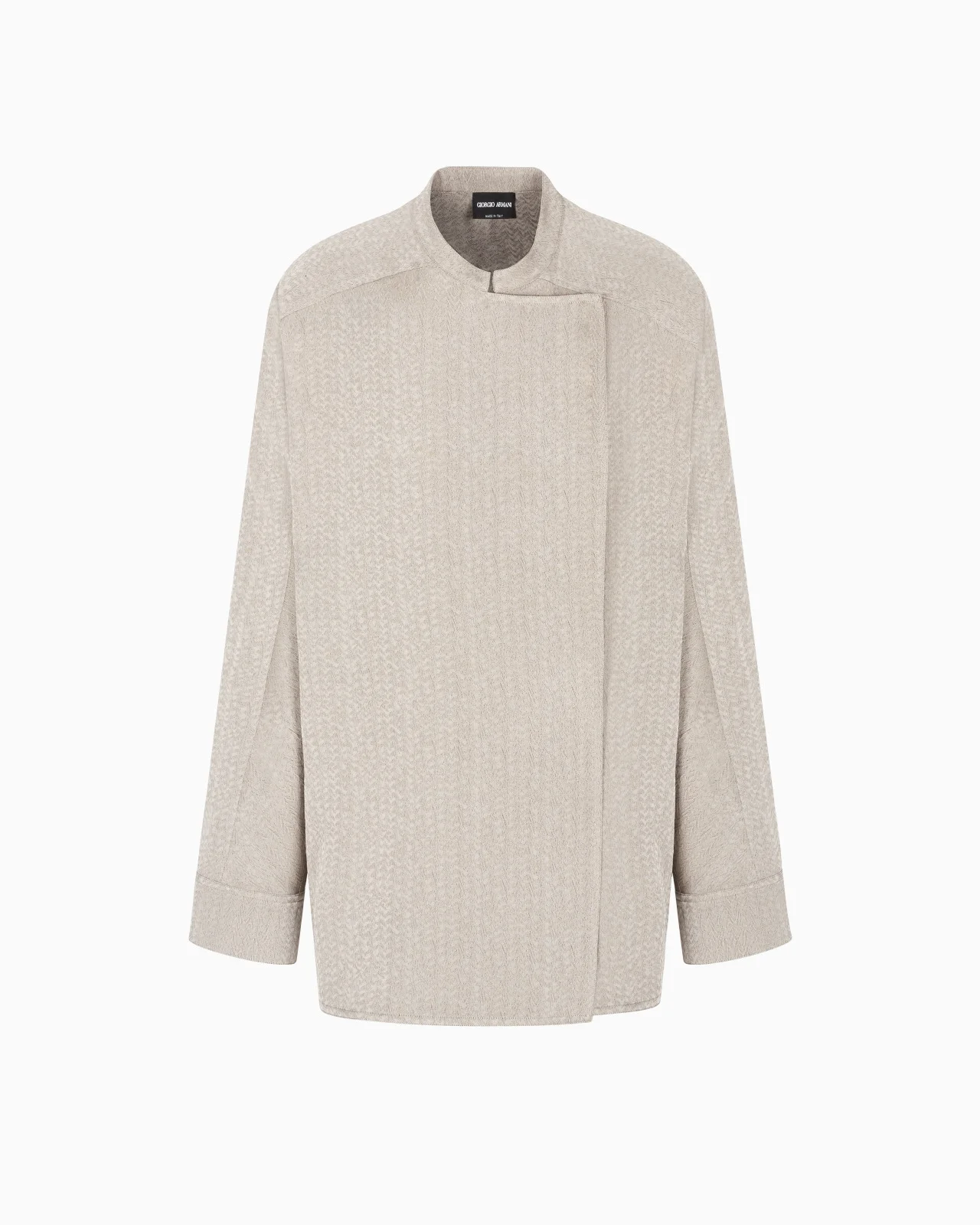 VISCOSE, WOOL AND SILK JACQUARD SHIRT JACKET - 1