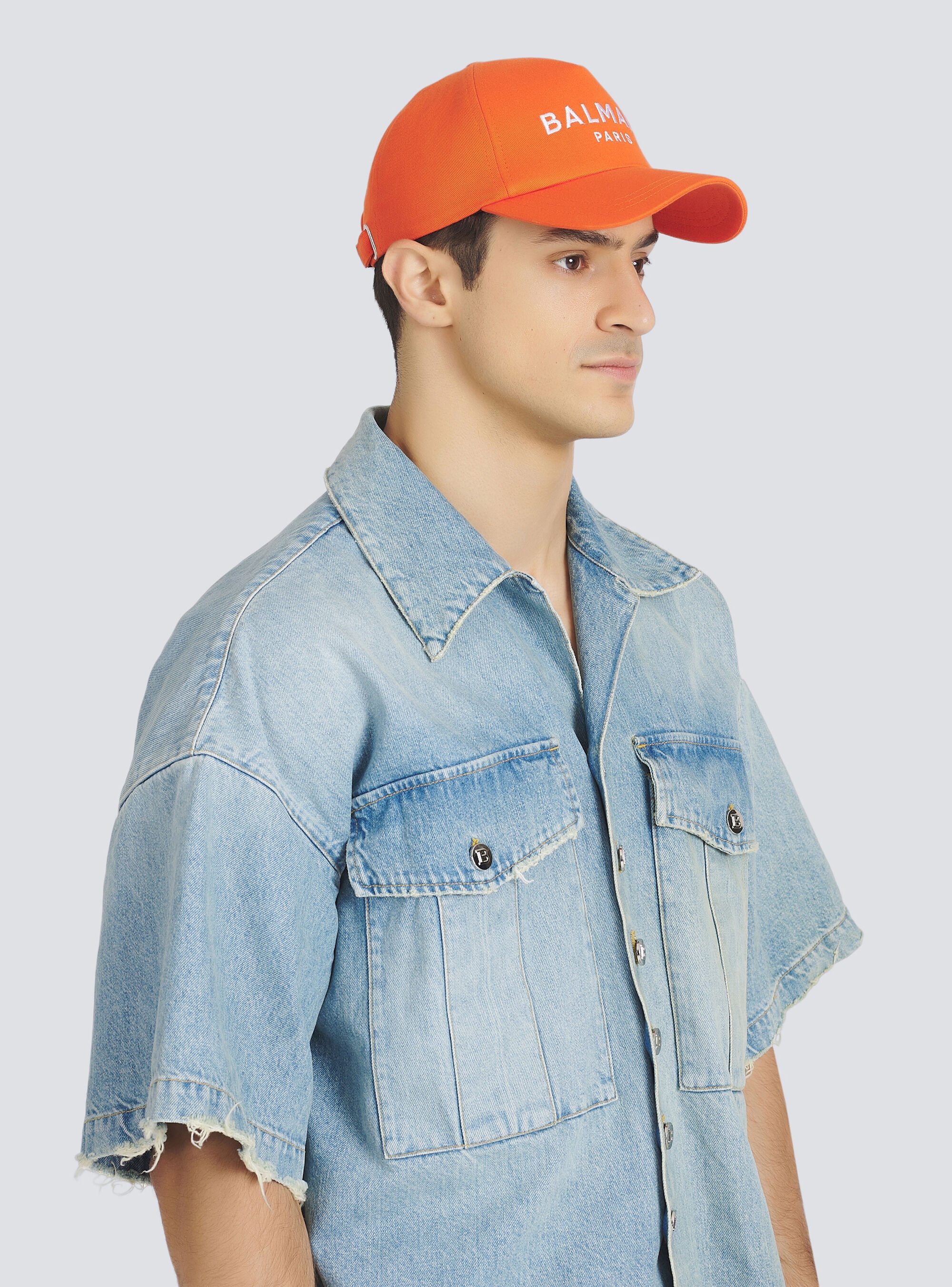 Cotton cap with Balmain Paris logo - 2