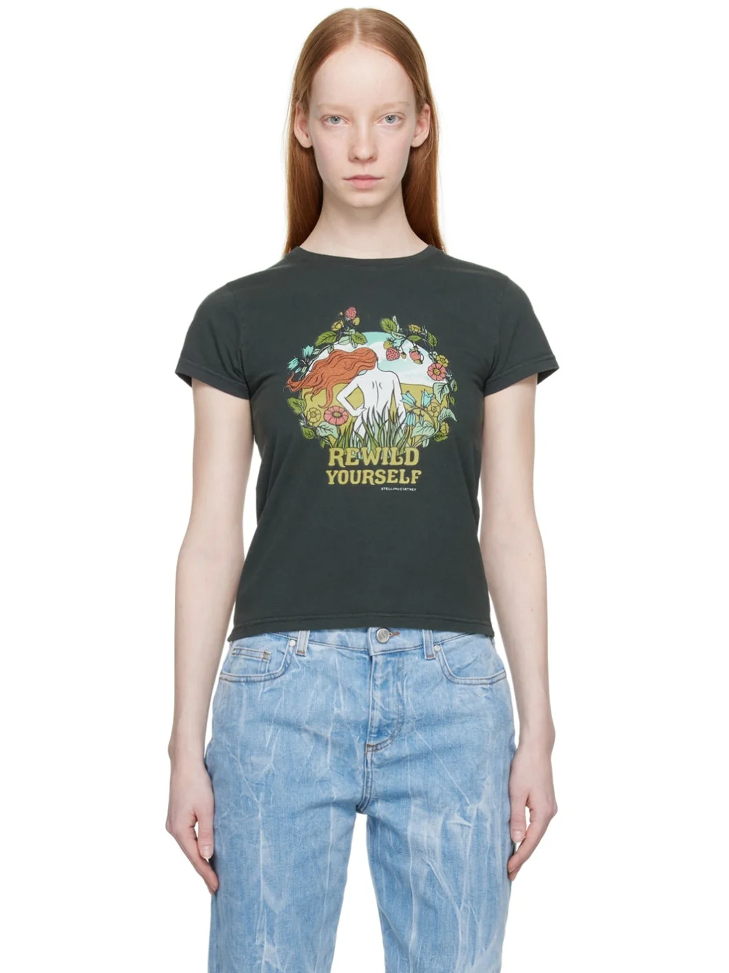Black 'Rewild Yourself' T-Shirt - 1