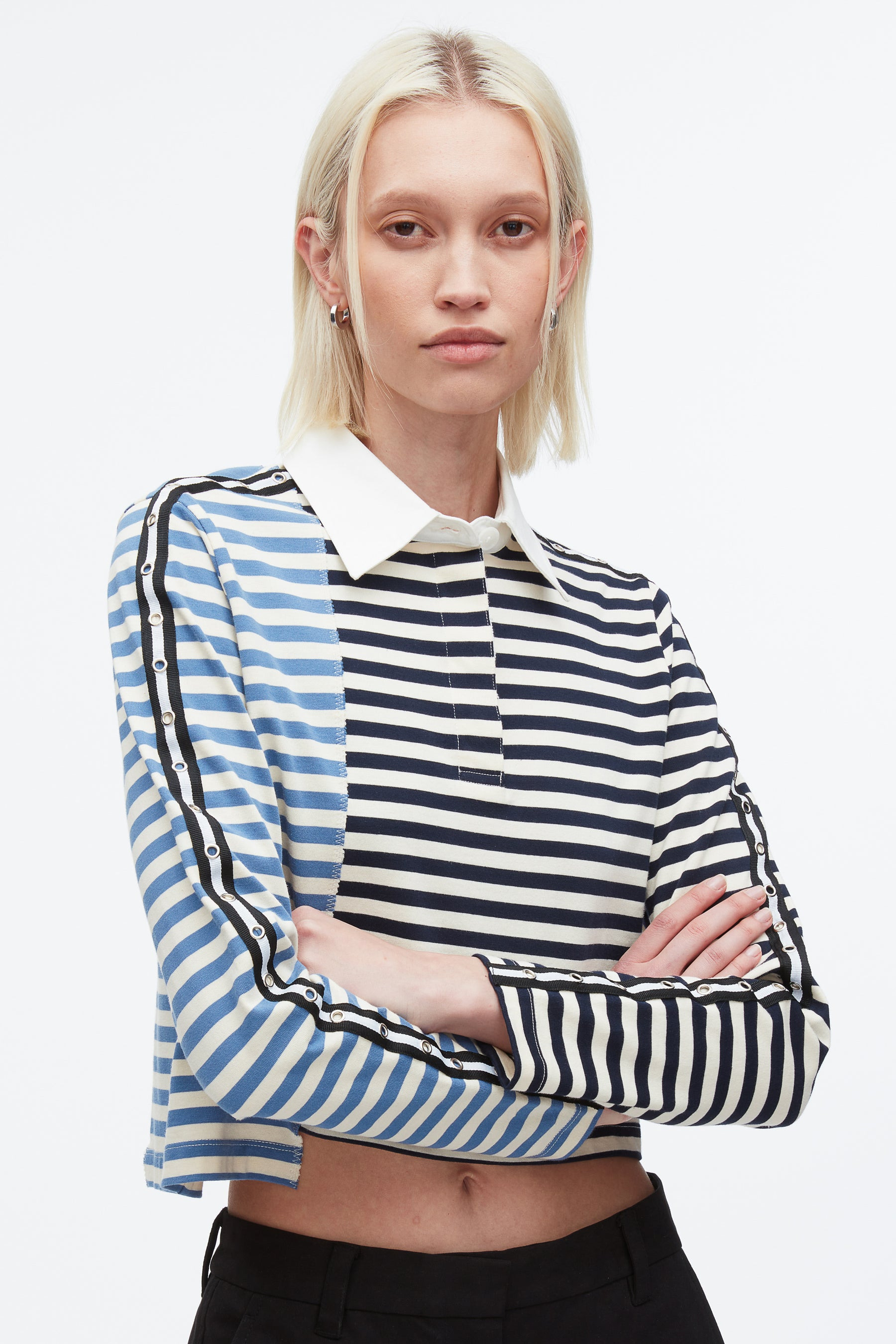 Patchwork Cropped Polo - 6