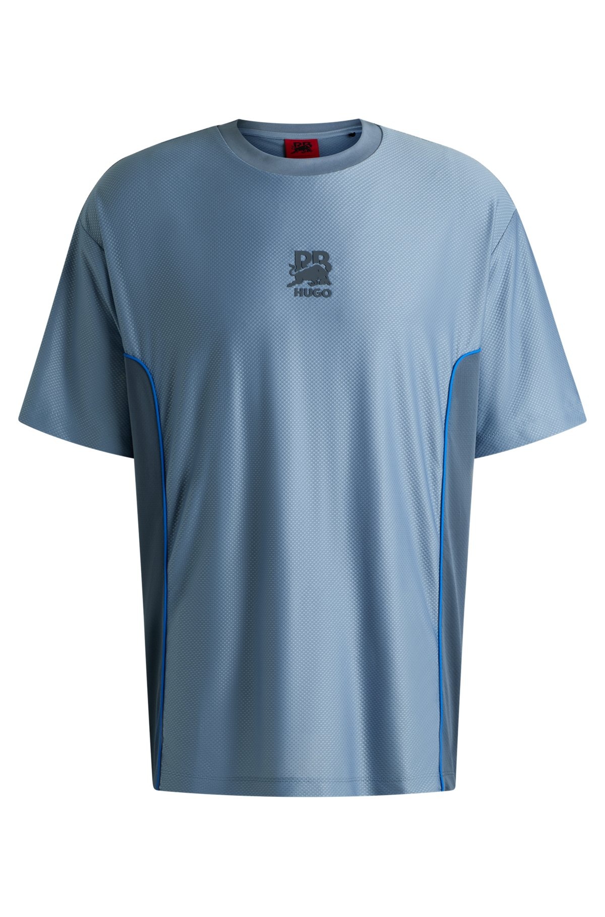HUGO X RB STRUCTURED-JERSEY T-SHIRT WITH PIPING DETAILS - 1