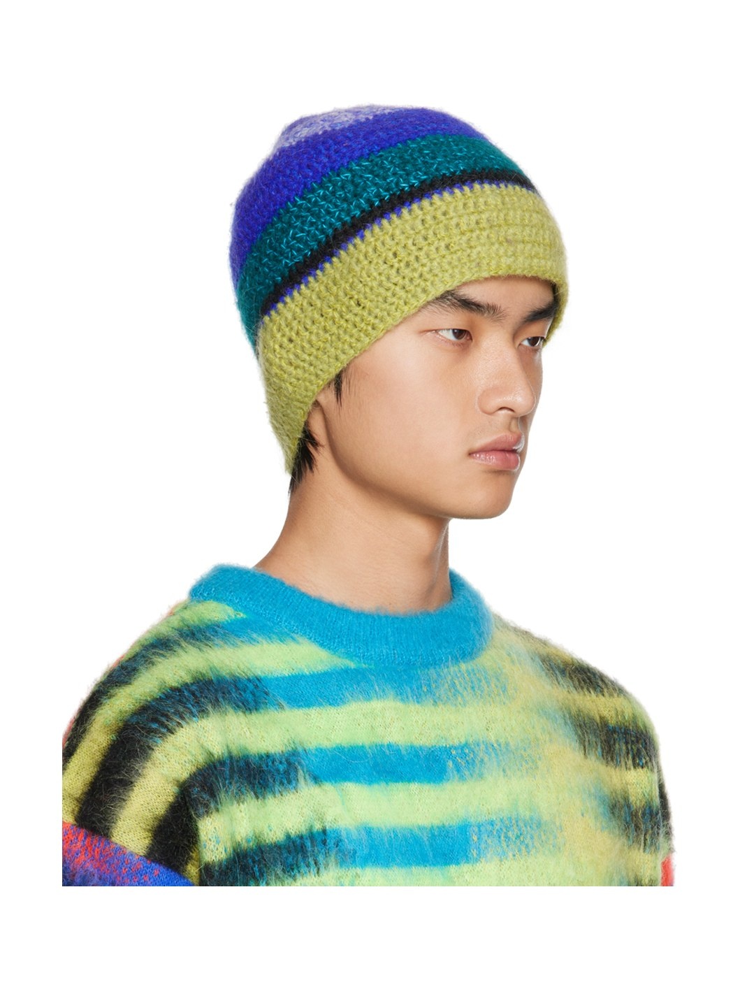 Blue Crochet Beanie - 2
