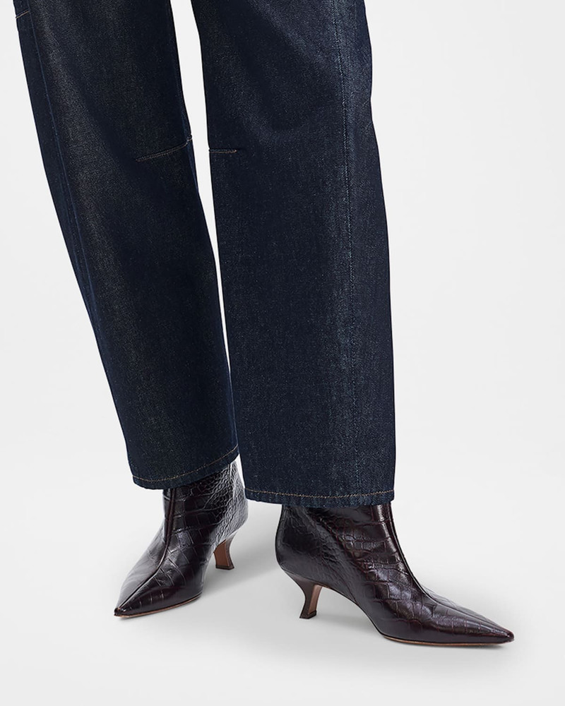 rag & bone Mott Croc-Embossed Leather Boots outlook
