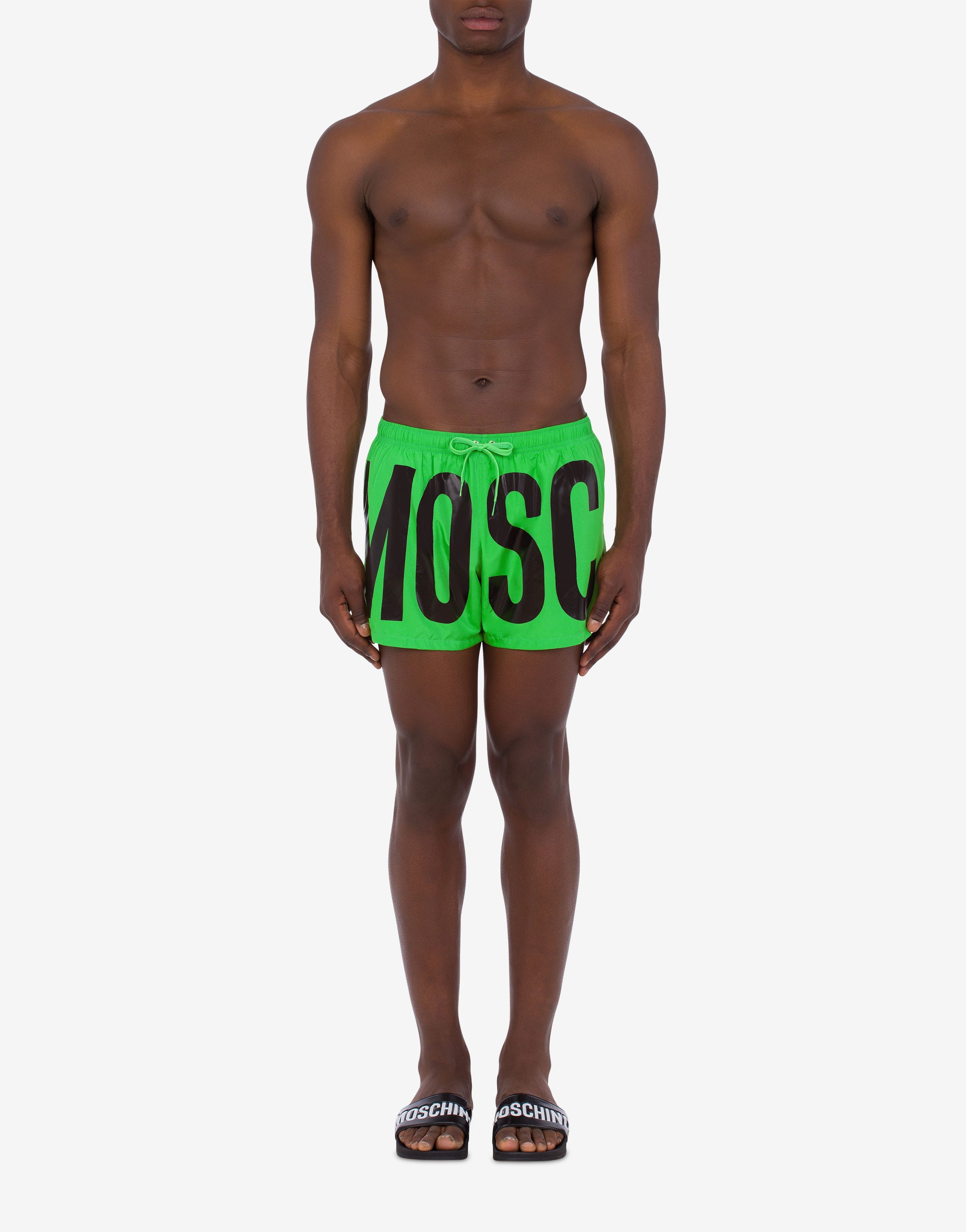 SHINY MAXI LOGO SWIM TRUNKS - 2