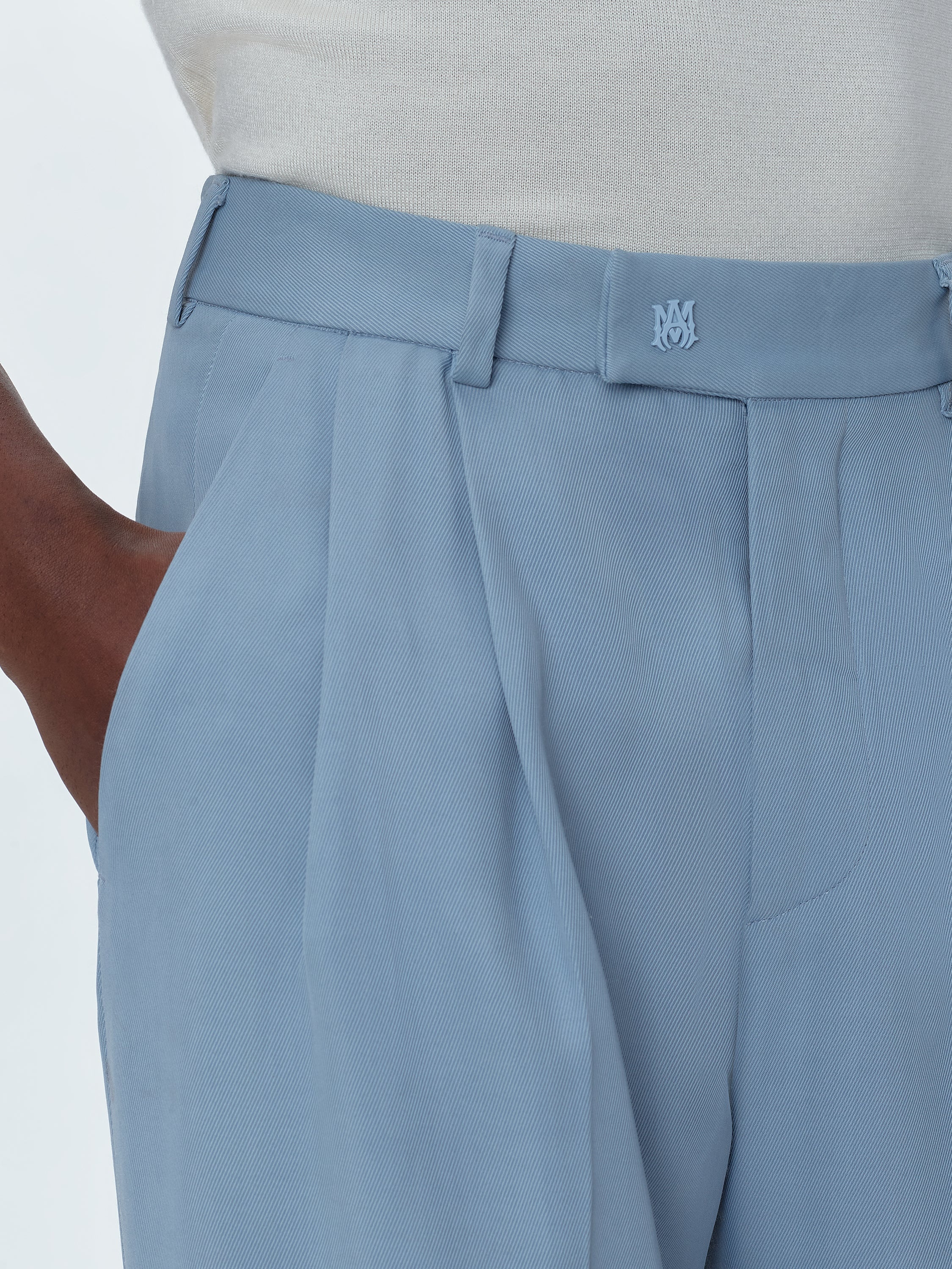 VISCOSE DOUBLE PLEATED TROUSERS - 5