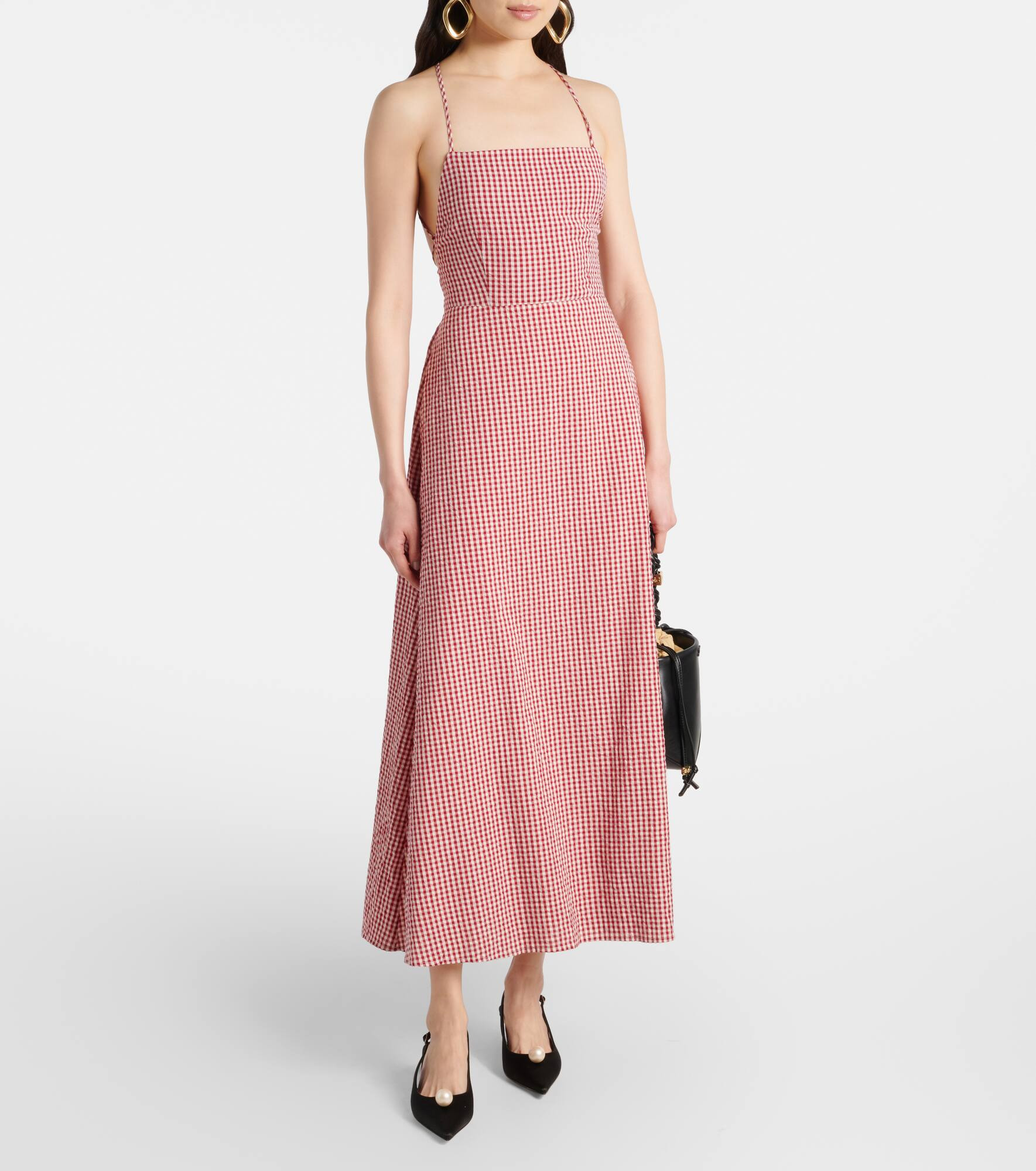 Lori gingham cotton maxi dress - 2