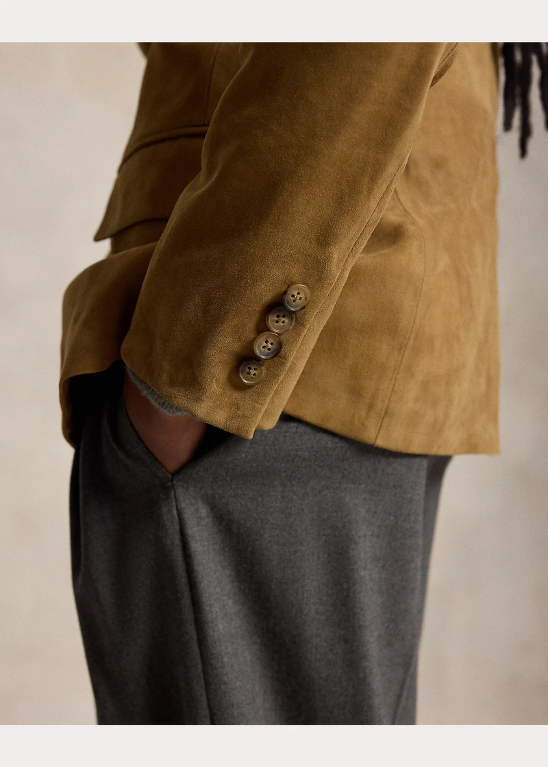 Single-Breasted Lamb-Suede Blazer 6