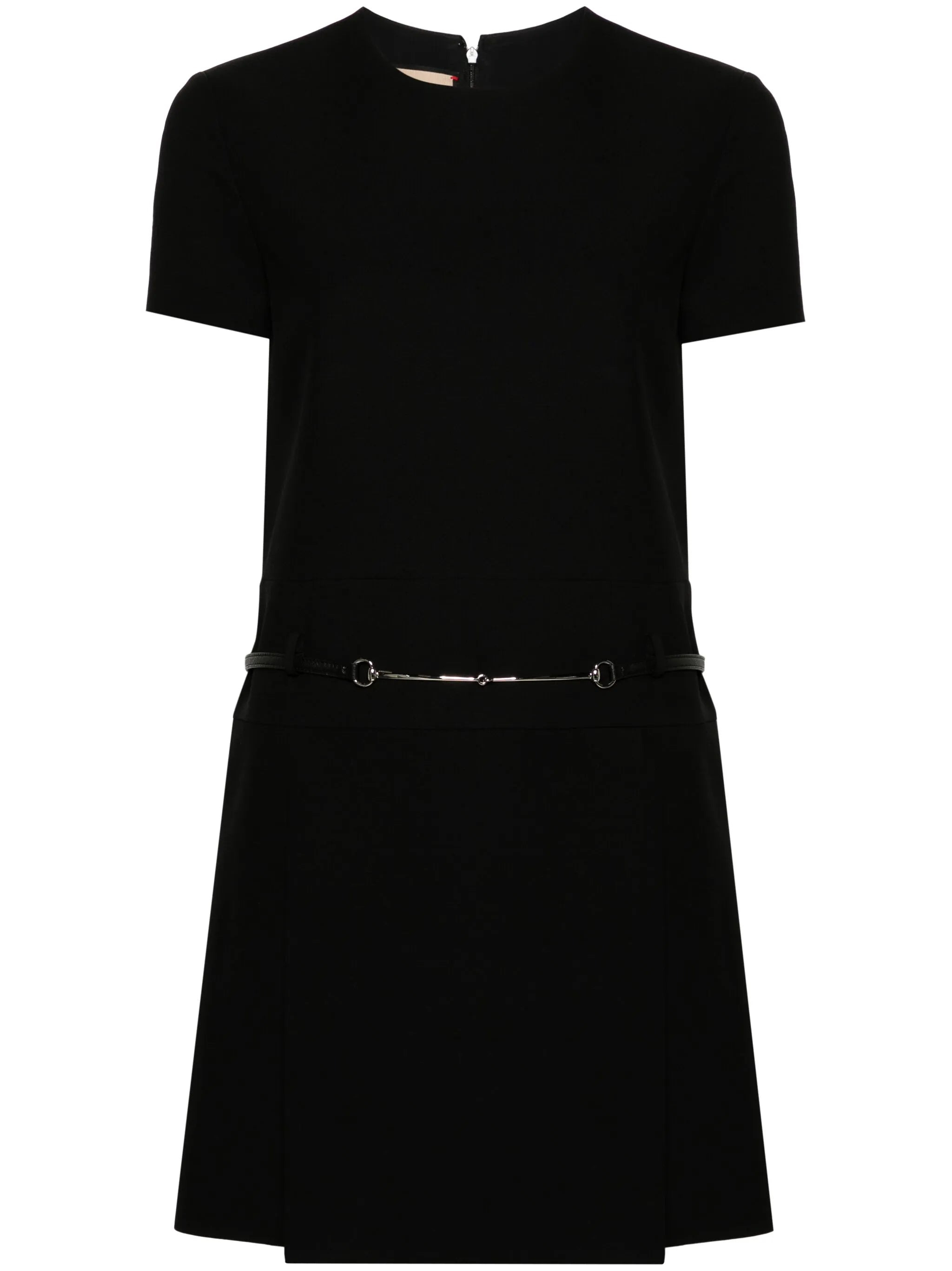 Horsebit-detail Wool Minidress - 1