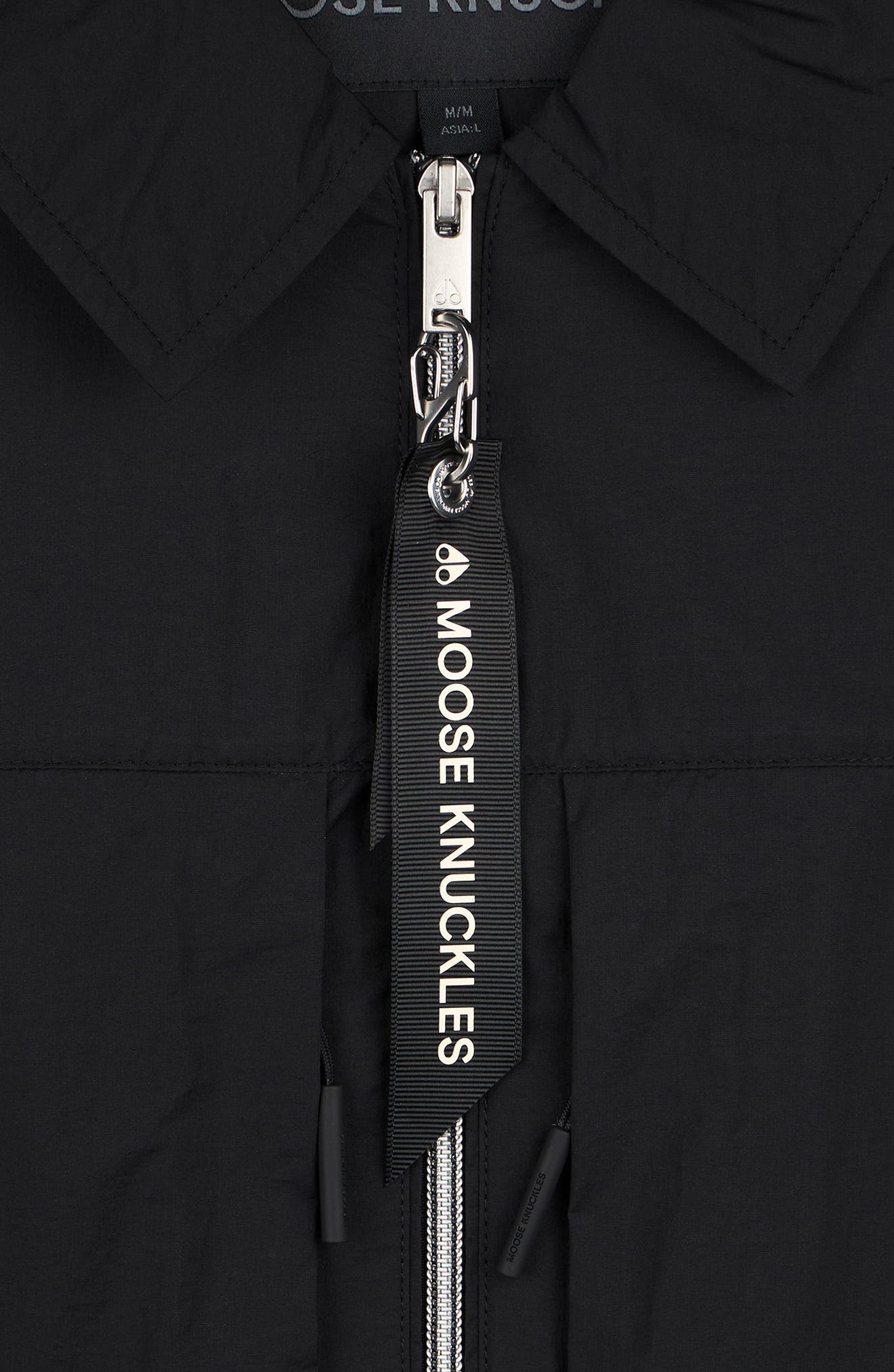 Moose Knuckles Waverly Water Repellent Stretch Shirt Jacket in Navy at Nordstrom - 6