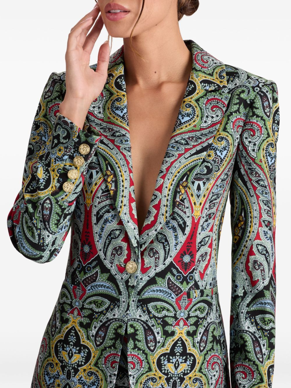 paisley-pattern blazer - 5