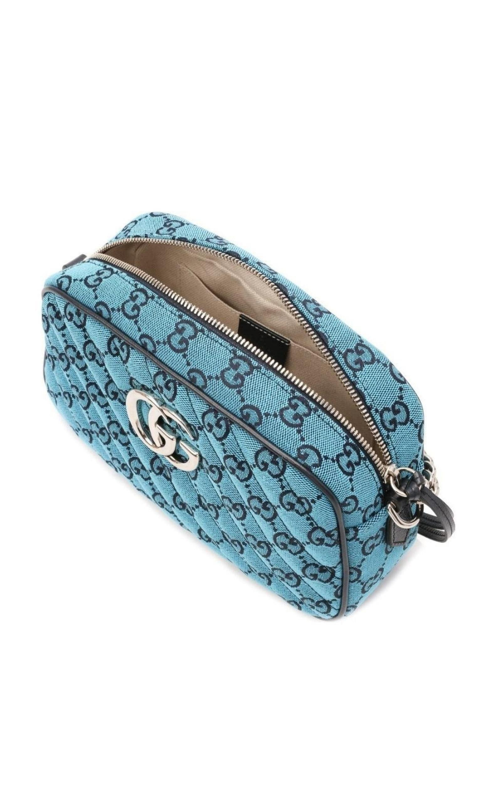 GG Marmont Quilted Crossbody Bag in Blue - 3