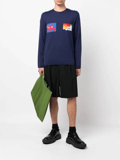 Comme des Garçons SHIRT graphic-pattern crewneck jumper outlook