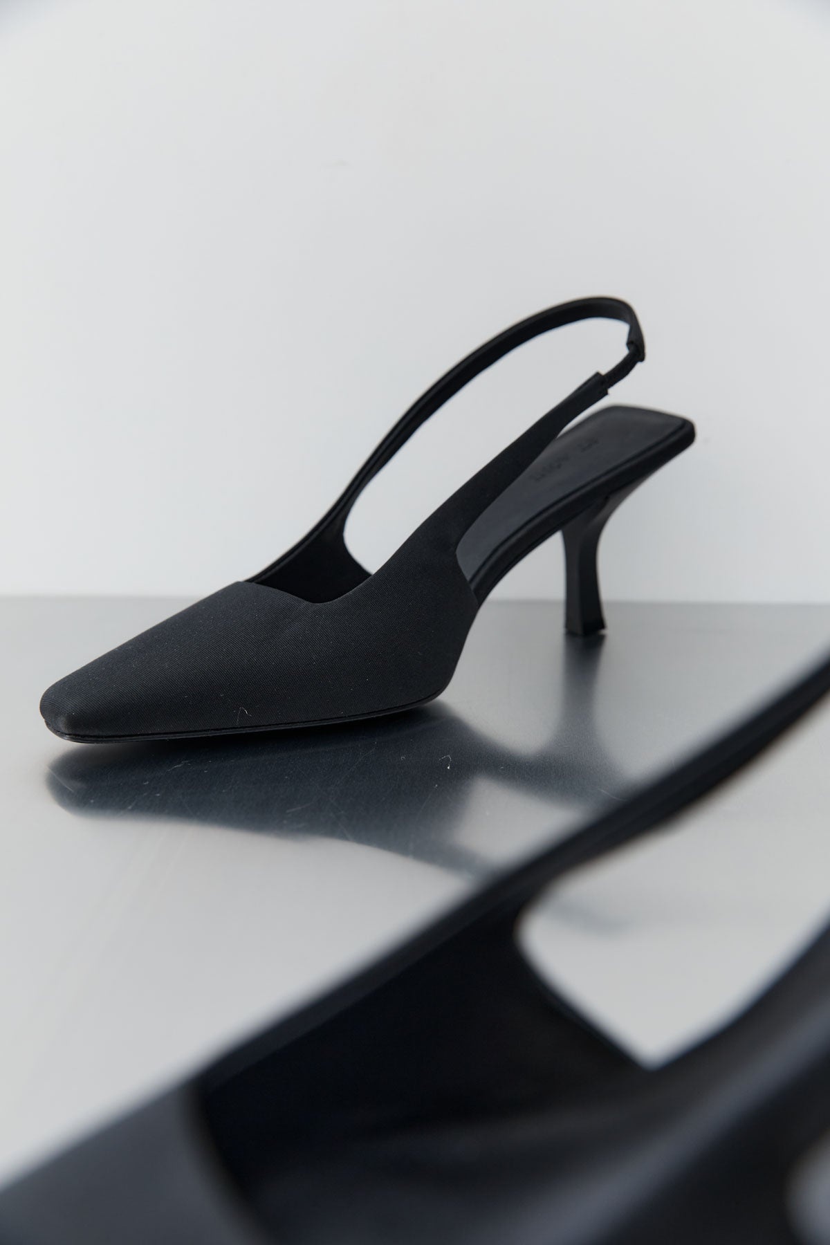 PRE-ORDER: Paris Sling Back Kitten Heel - Black - 3