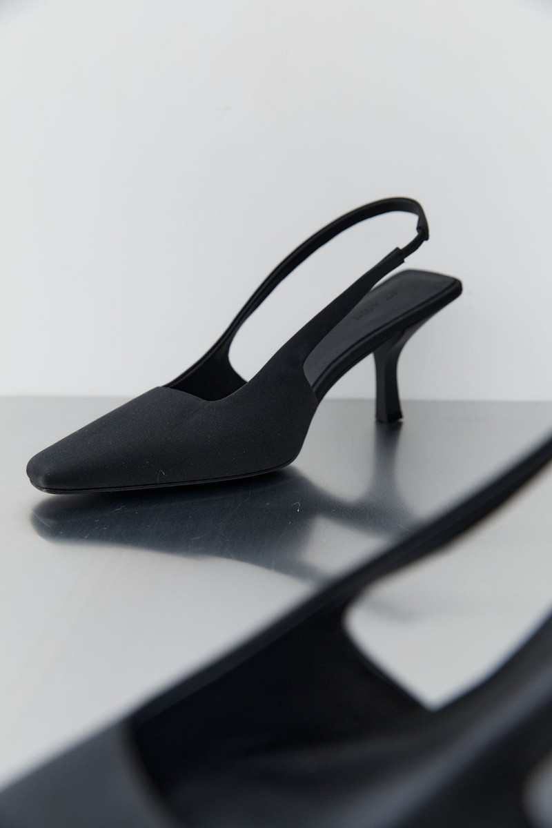 PRE-ORDER: Paris Sling Back Kitten Heel - Black 3