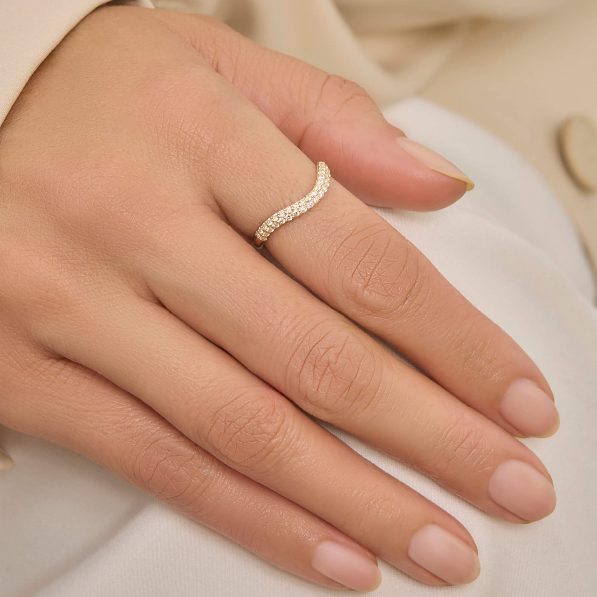 Anjelica Pave Stacking Band - 2