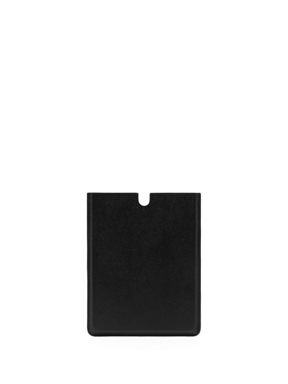 logo-plaque leather tablet case - 2
