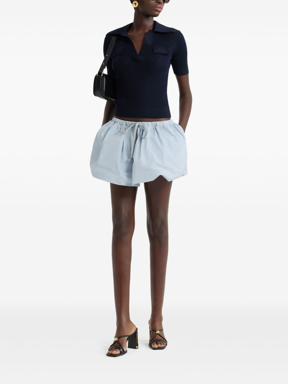 Puffy faille mini skirt - 2