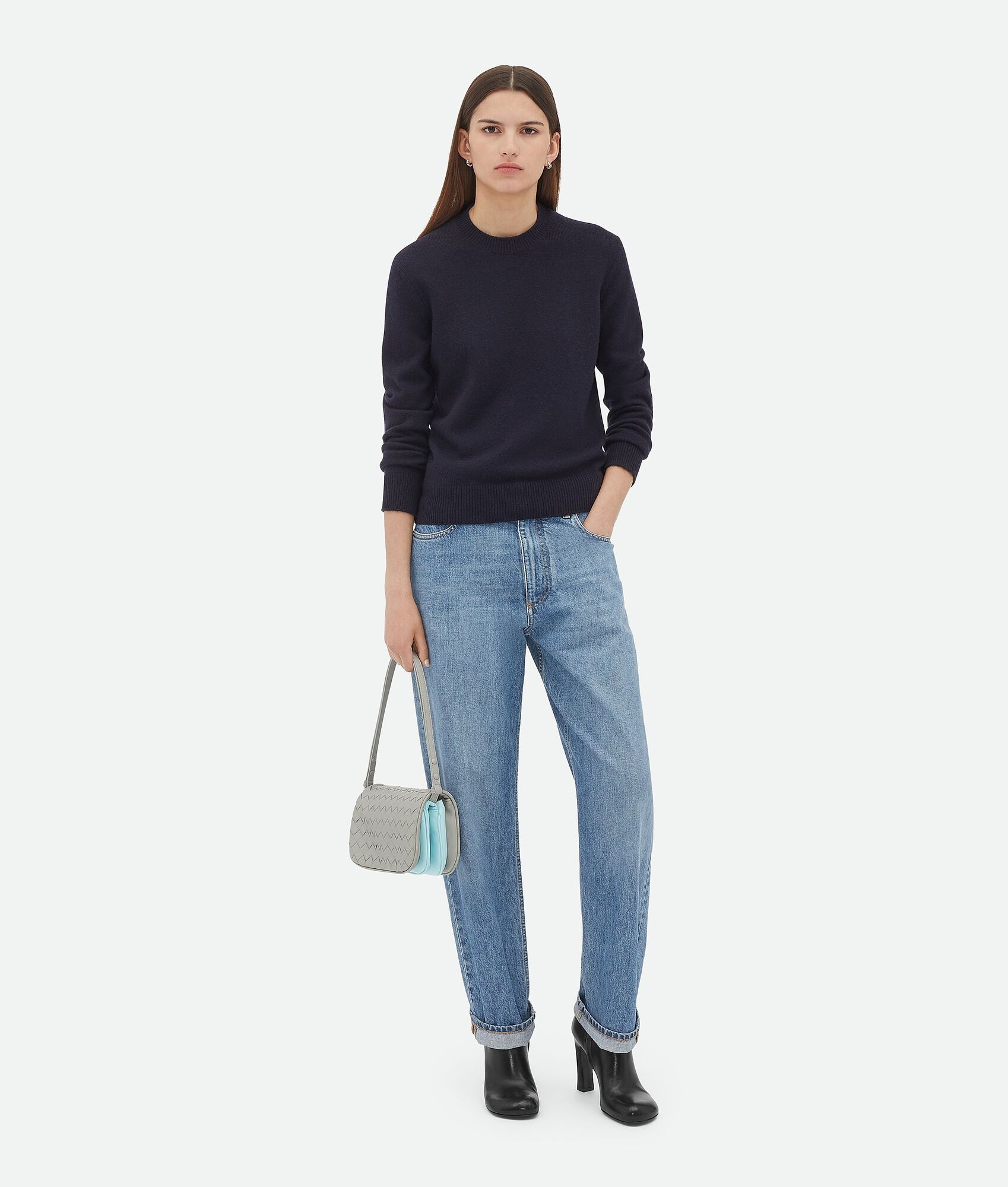 Intrecciato Puff Pouch On Strap - 2