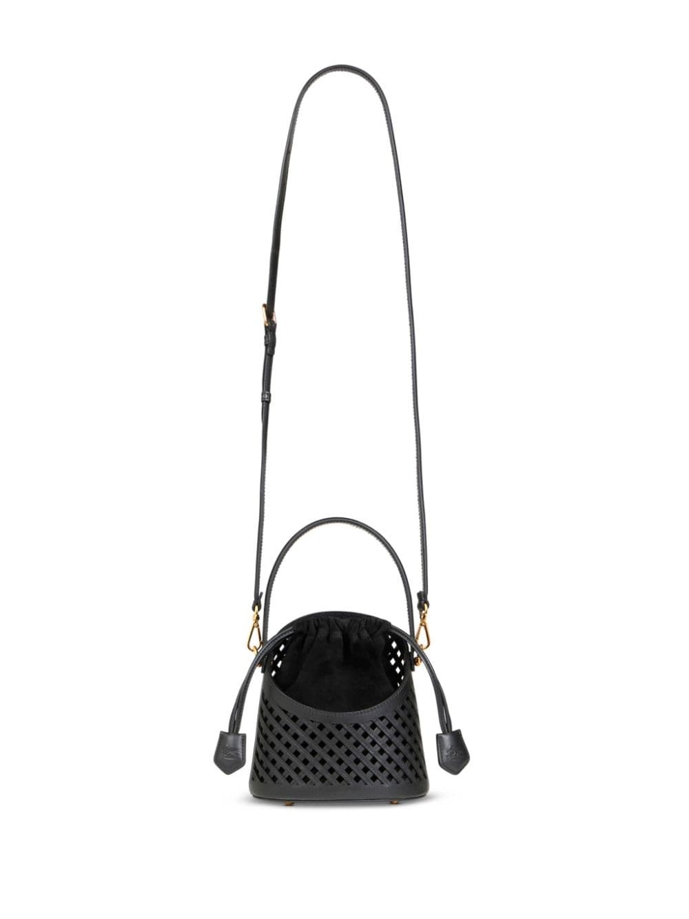 medium Saturno grid cut-out crossbody bag - 13